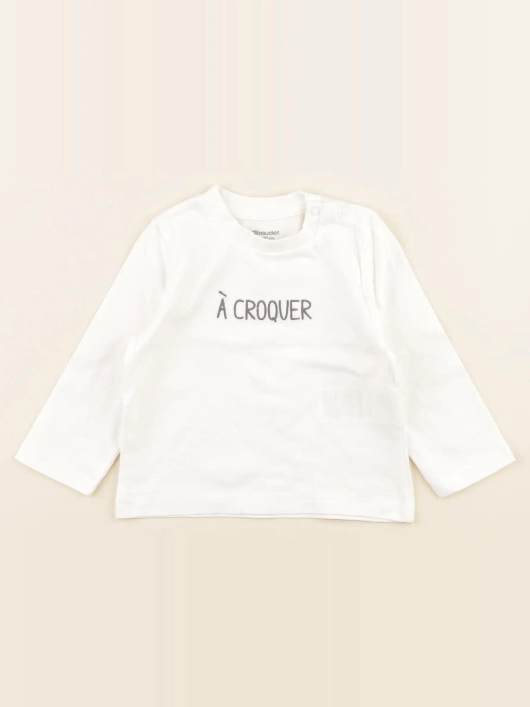 Vertbaudet - tee-shirt blanc - 6 mois