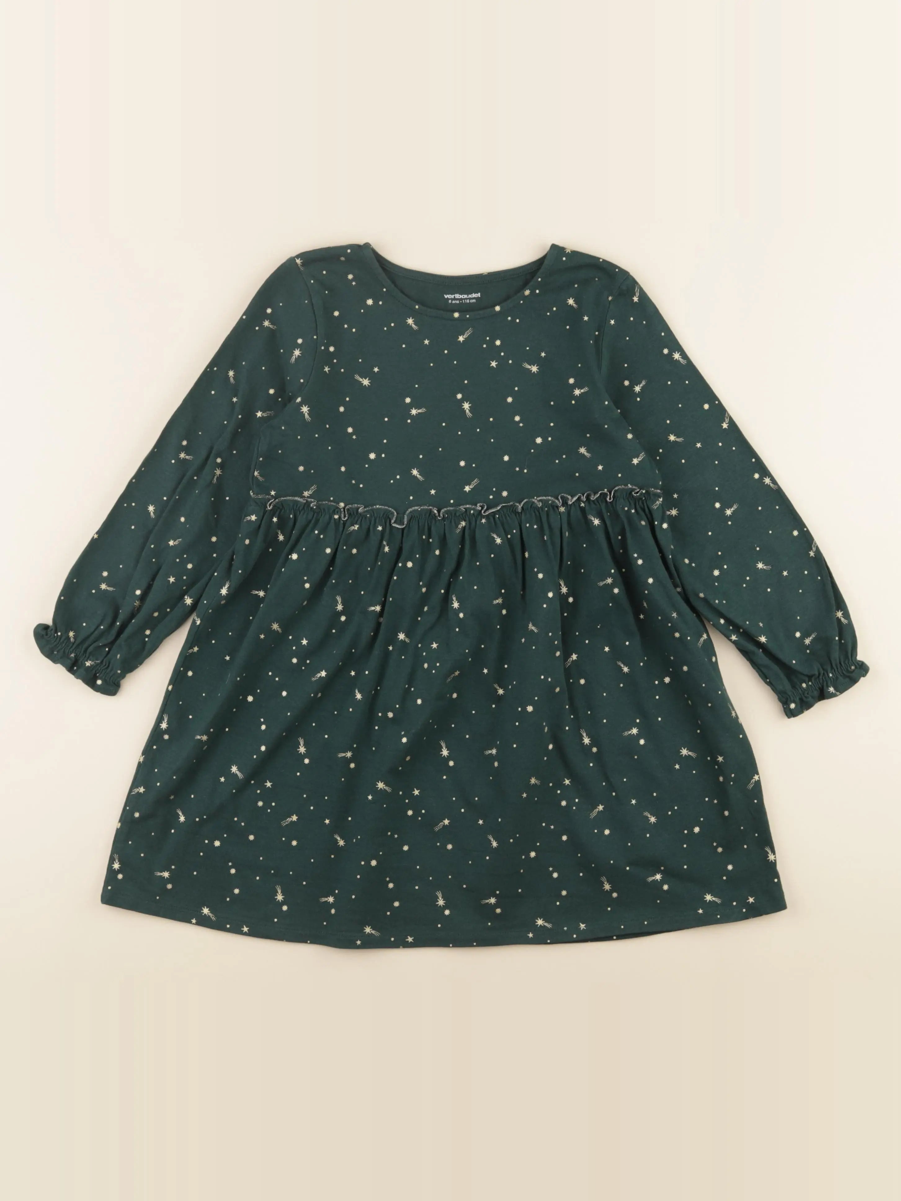 Vertbaudet - robe vert - 6 ans