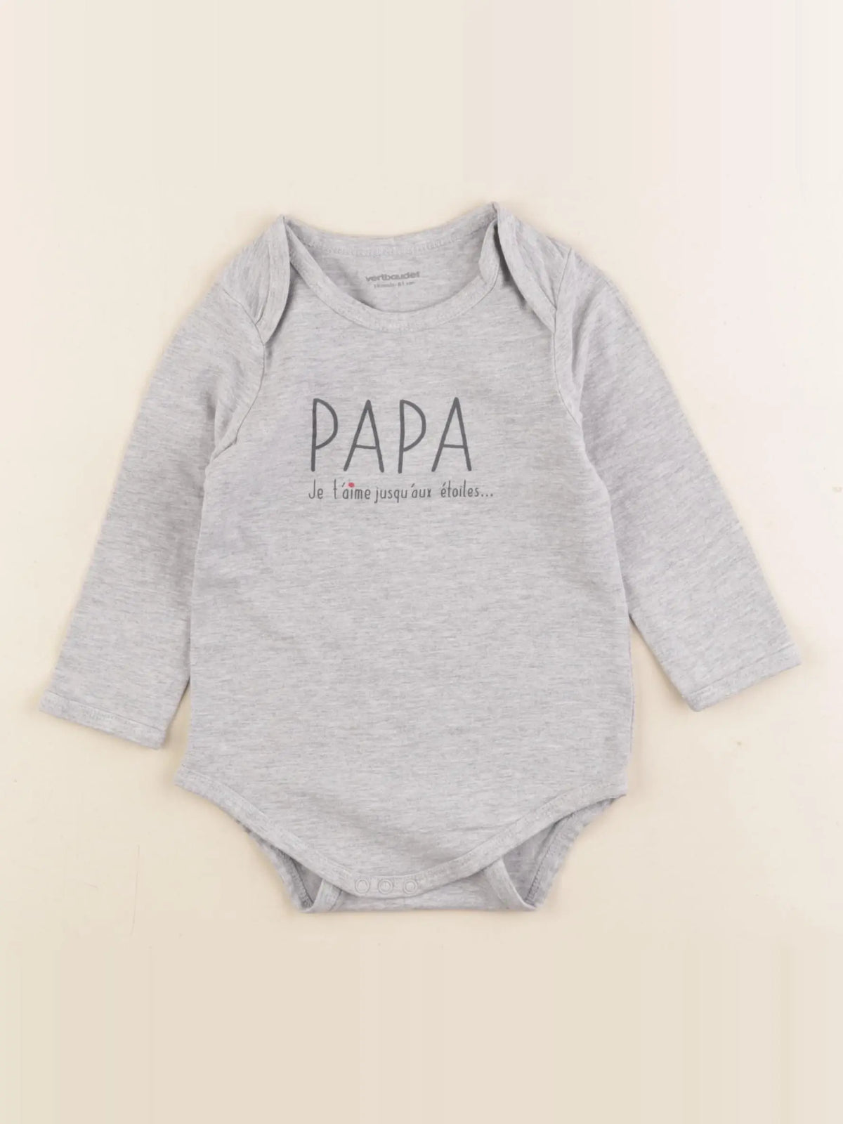 Vertbaudet - body gris - 18 mois