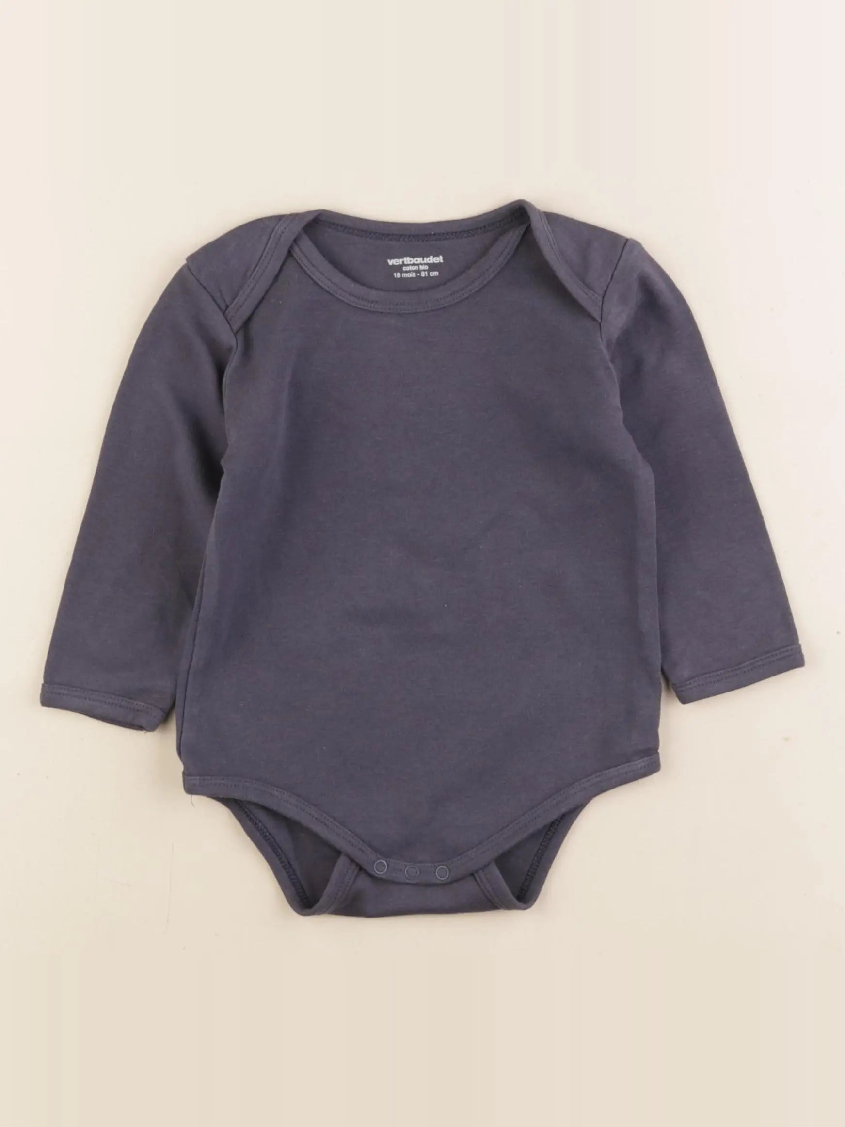 Vertbaudet - body gris - 18 mois