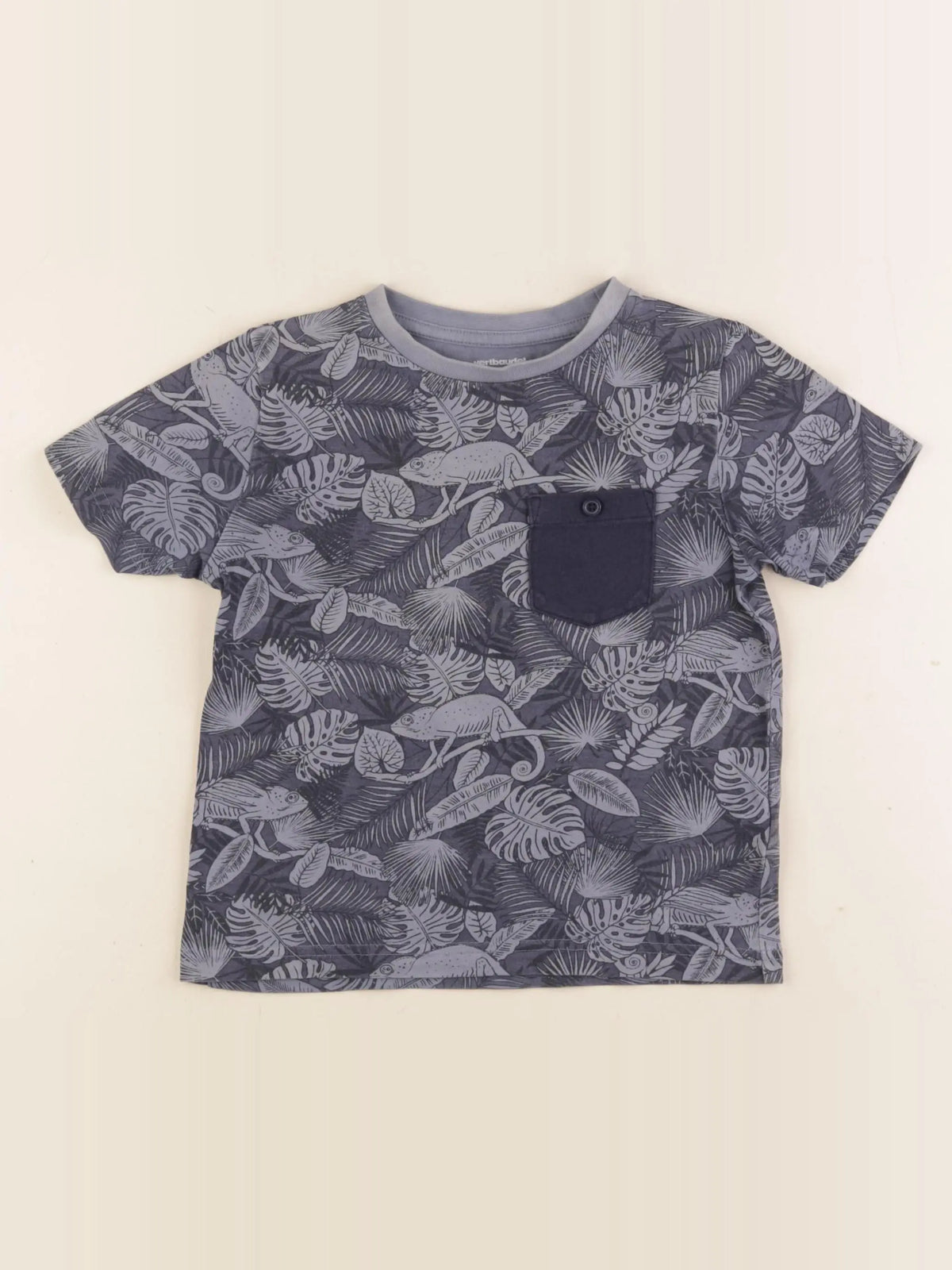 Vertbaudet - tee-shirt bleu - 5 ans