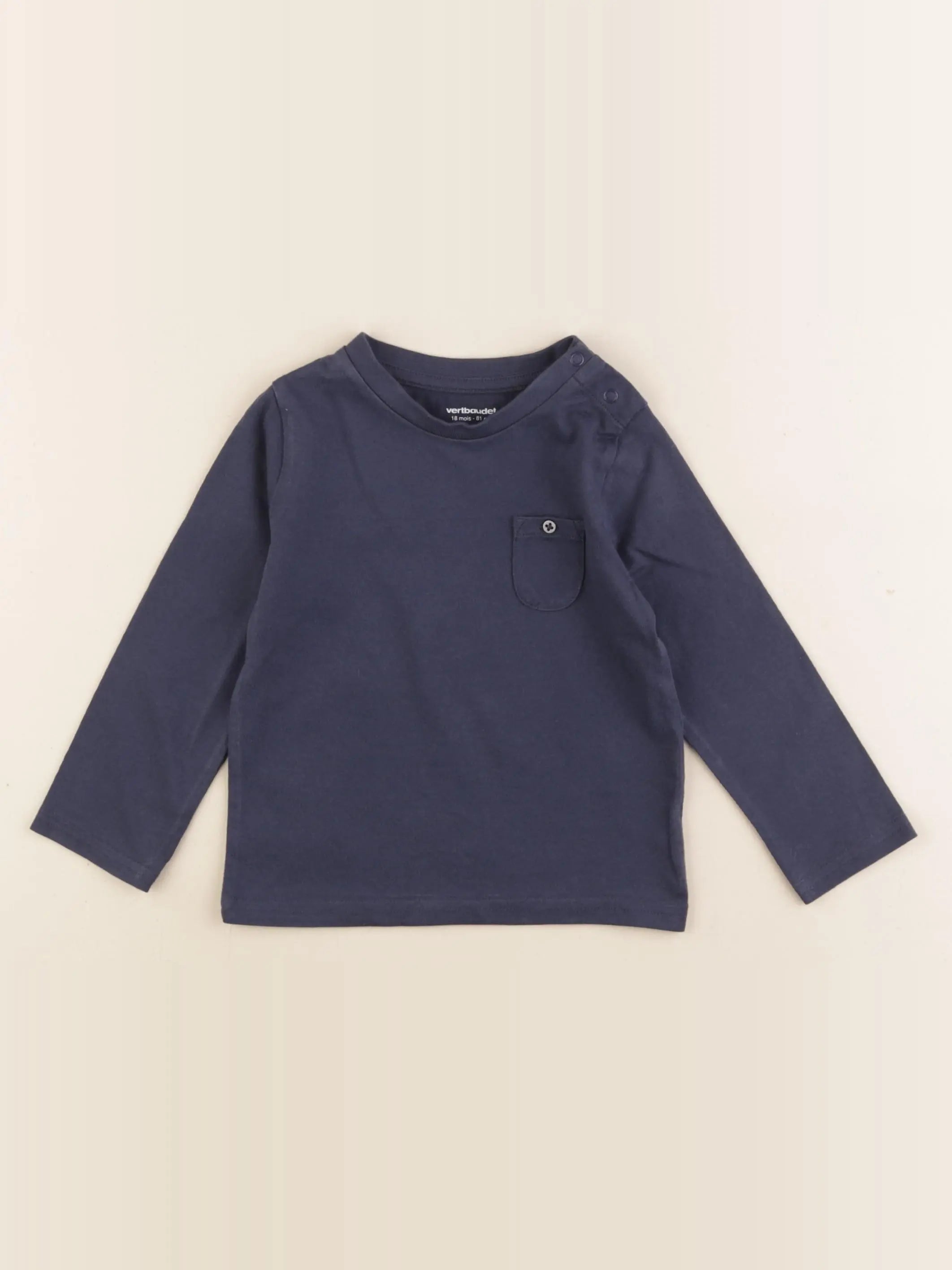 Vertbaudet - tee-shirt bleu - 18 mois