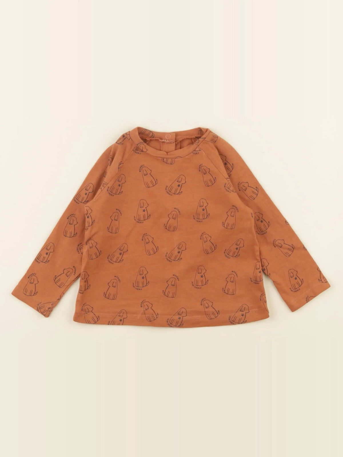 Vertbaudet - tee-shirt marron - 9 mois