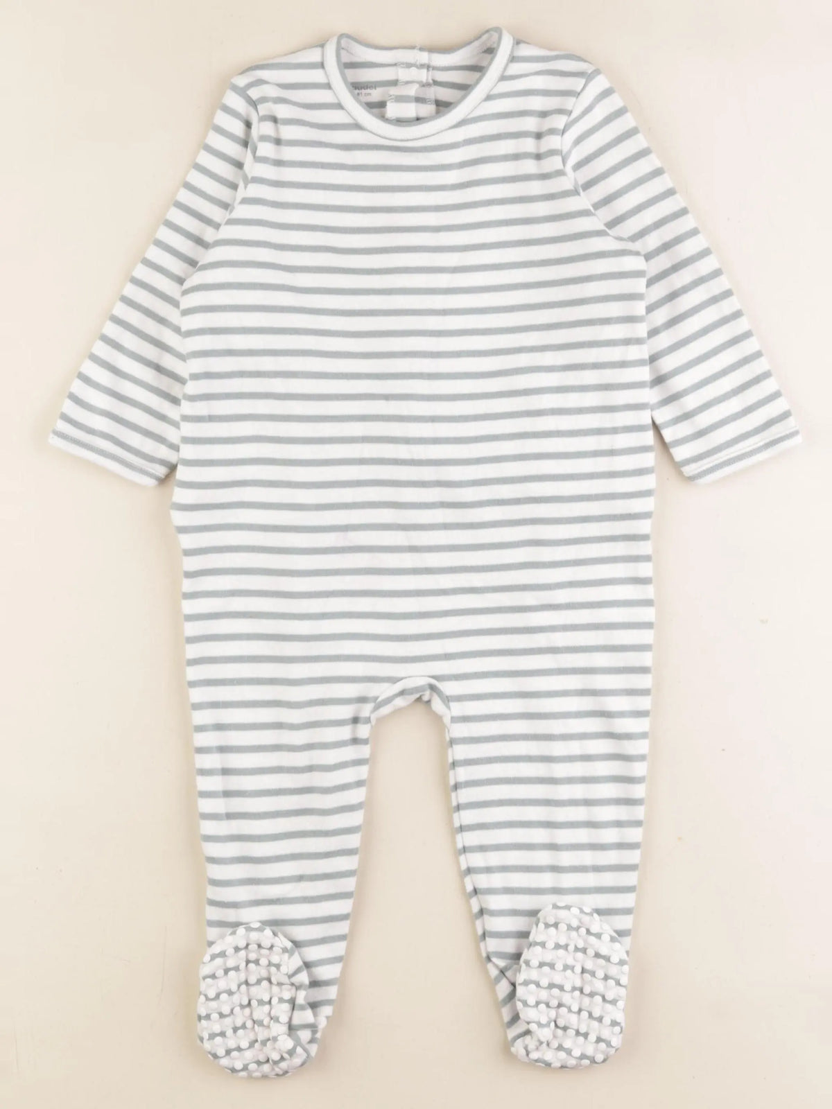 Vertbaudet - pyjama coton blanc, vert - 18 mois