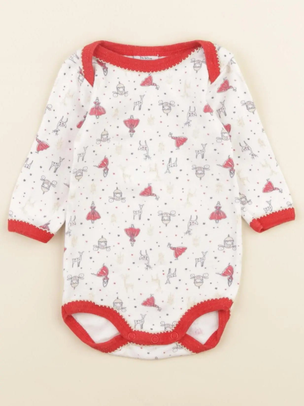 Petit Bateau - body multicolore - 3 mois