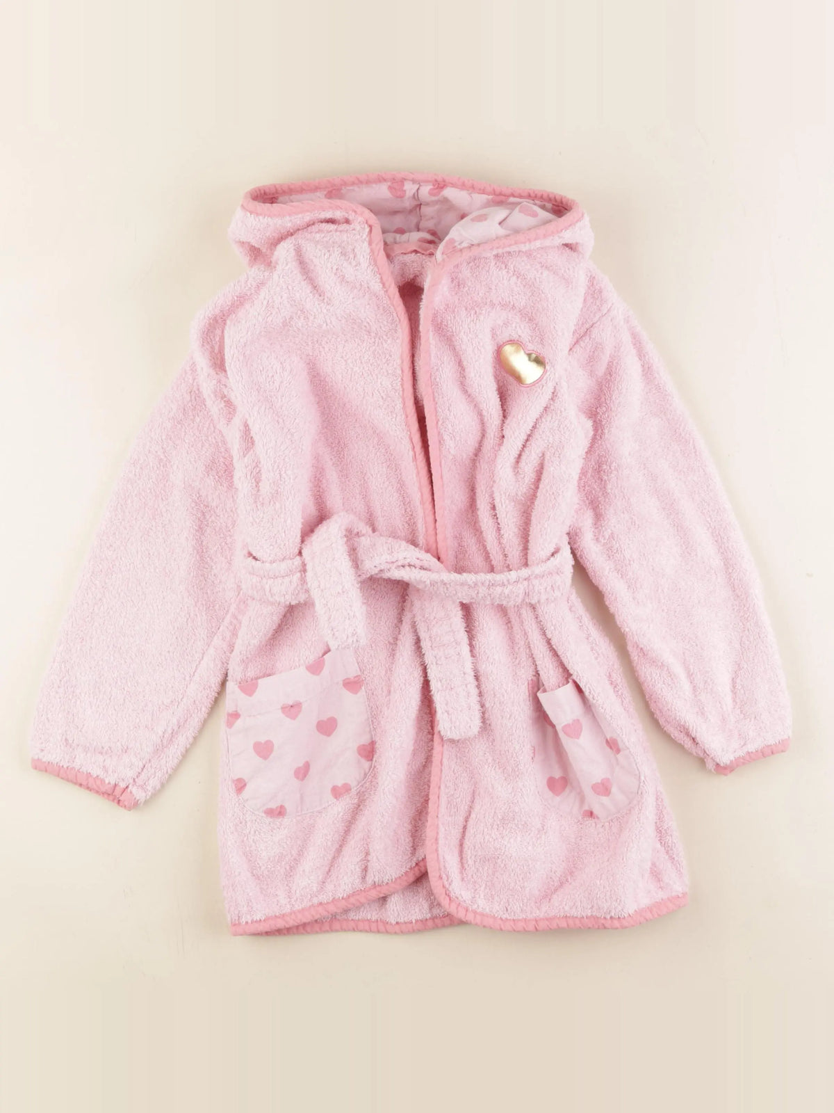 Vertbaudet - peignoir rose - 6 ans