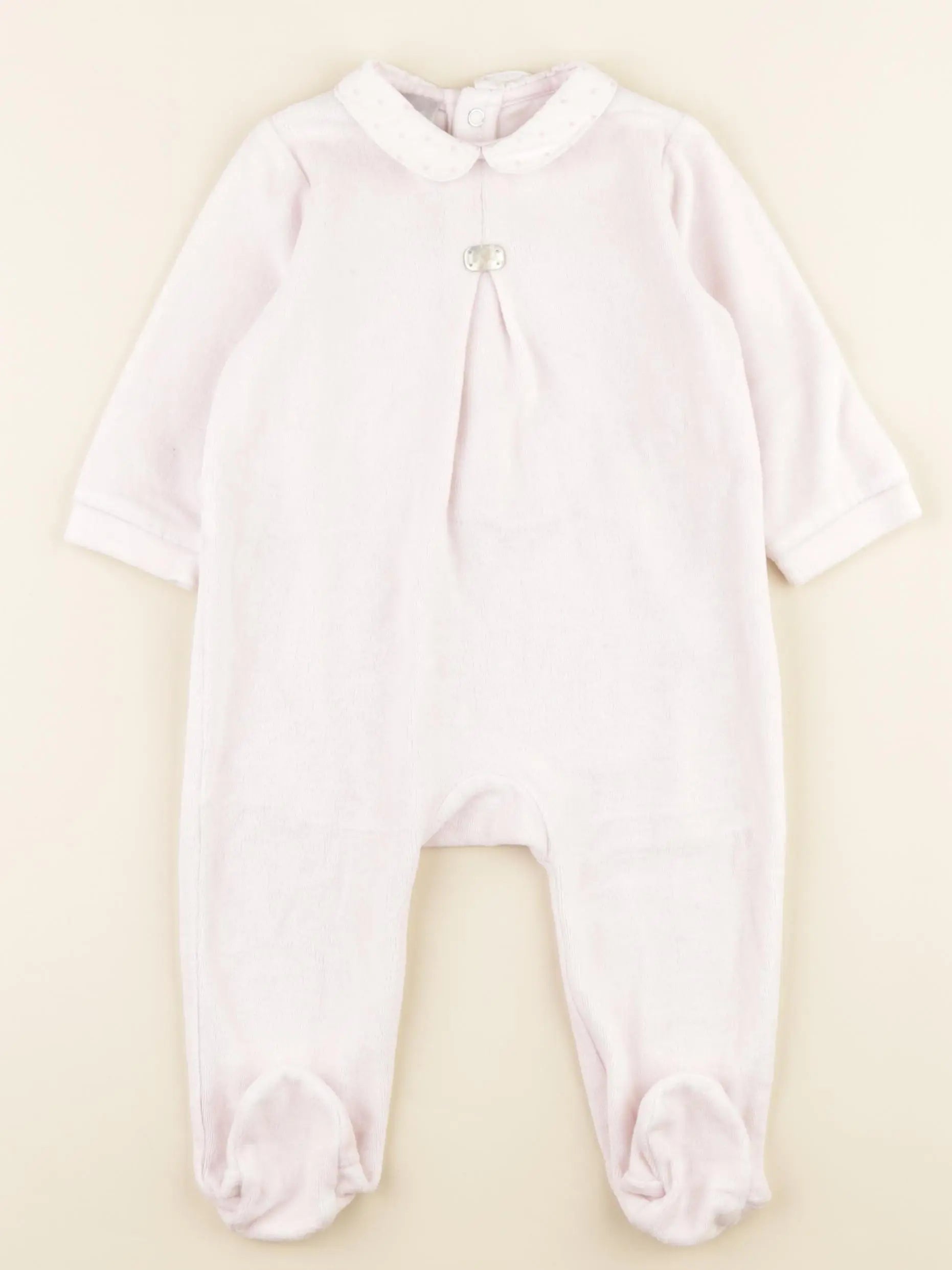 Cyrillus - pyjama velours rose - 6 mois
