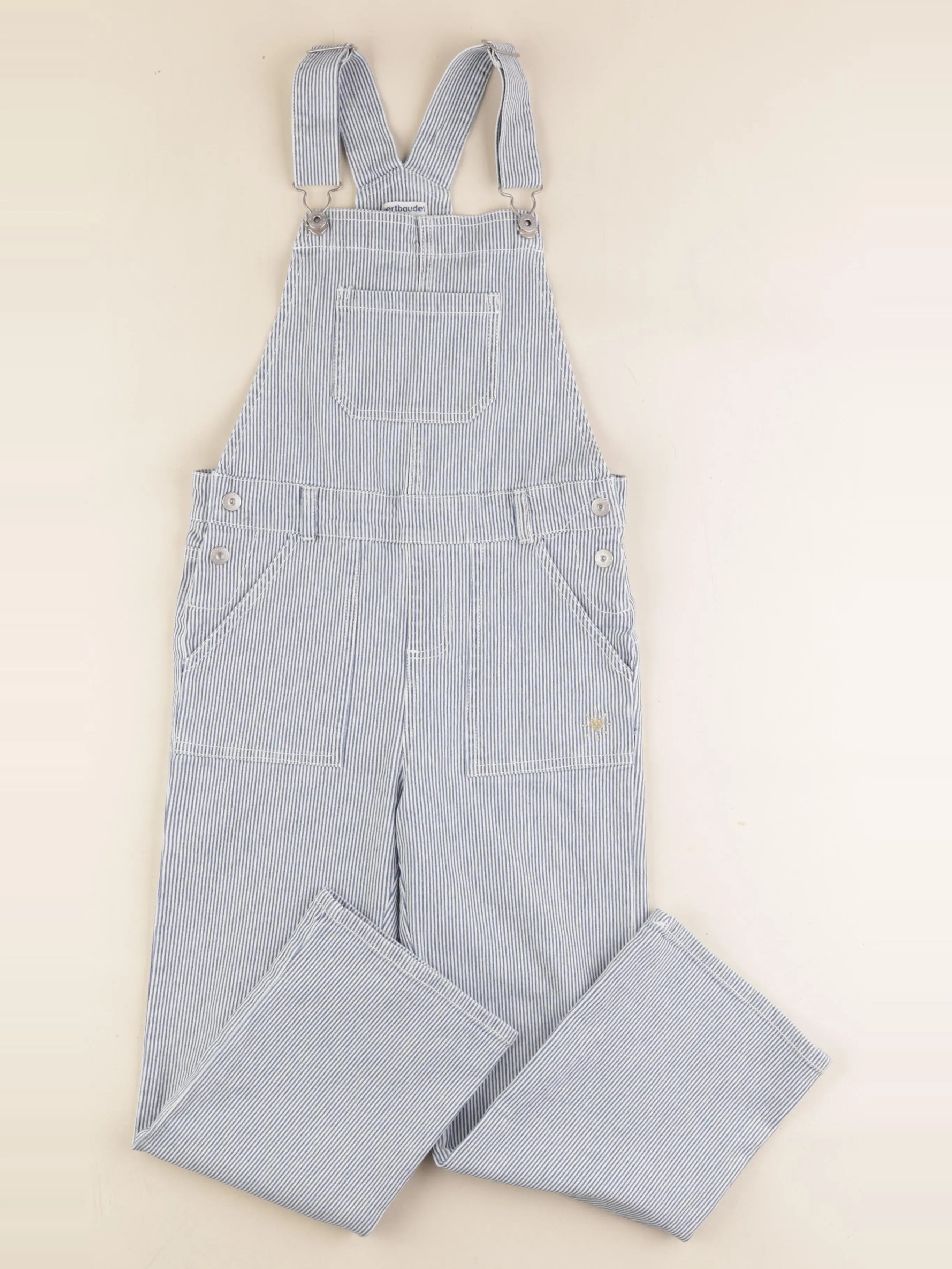Vertbaudet - salopette blanc, bleu - 8 ans