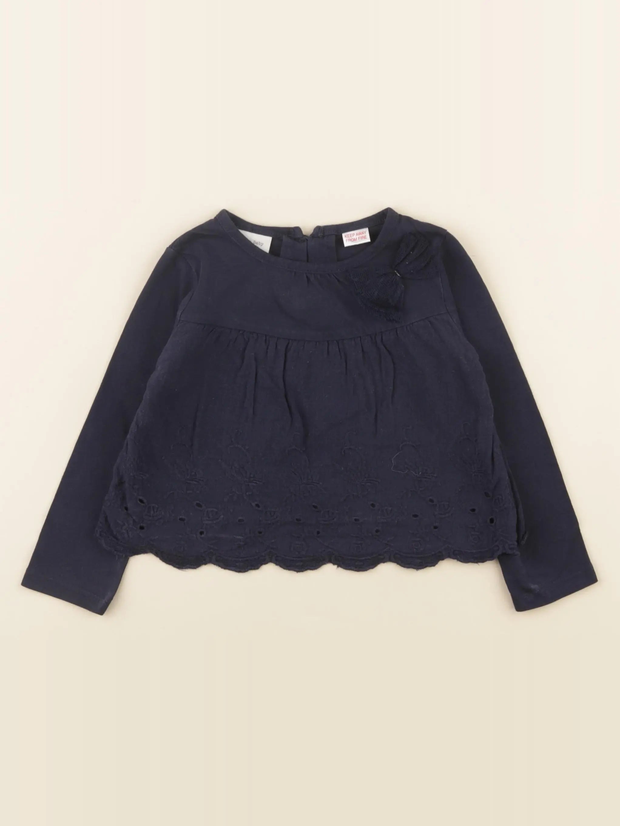 Zara - tee-shirt bleu - 6/9 mois