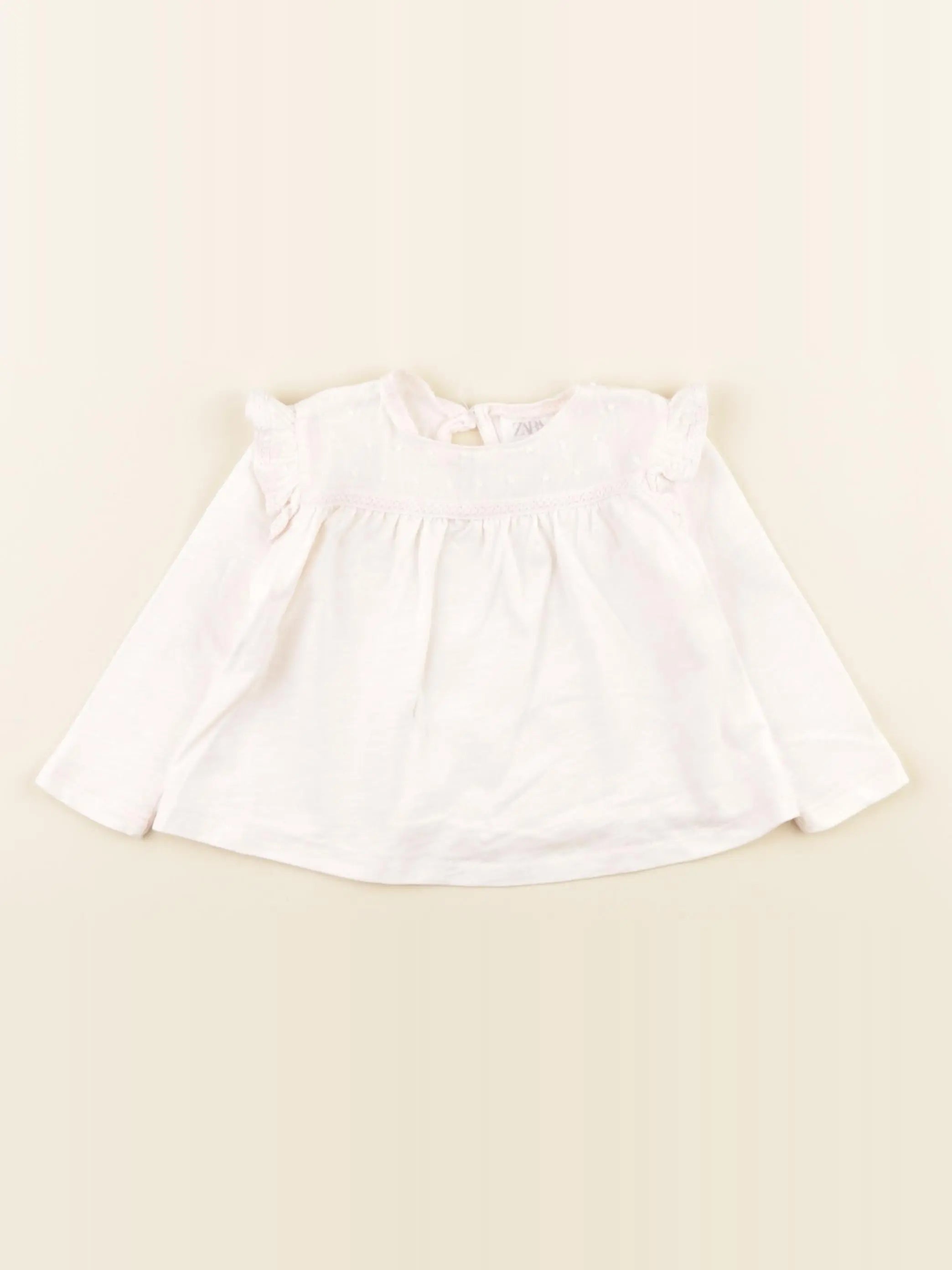 Zara - tee-shirt rose - 6/9 mois