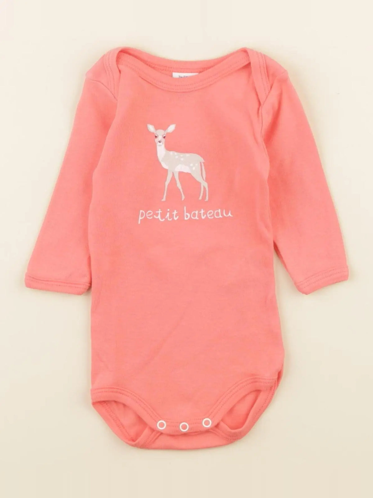 Petit Bateau - body rose - 3 mois