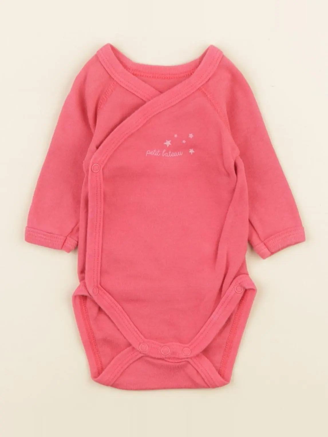 Petit Bateau - body rose - 0 mois