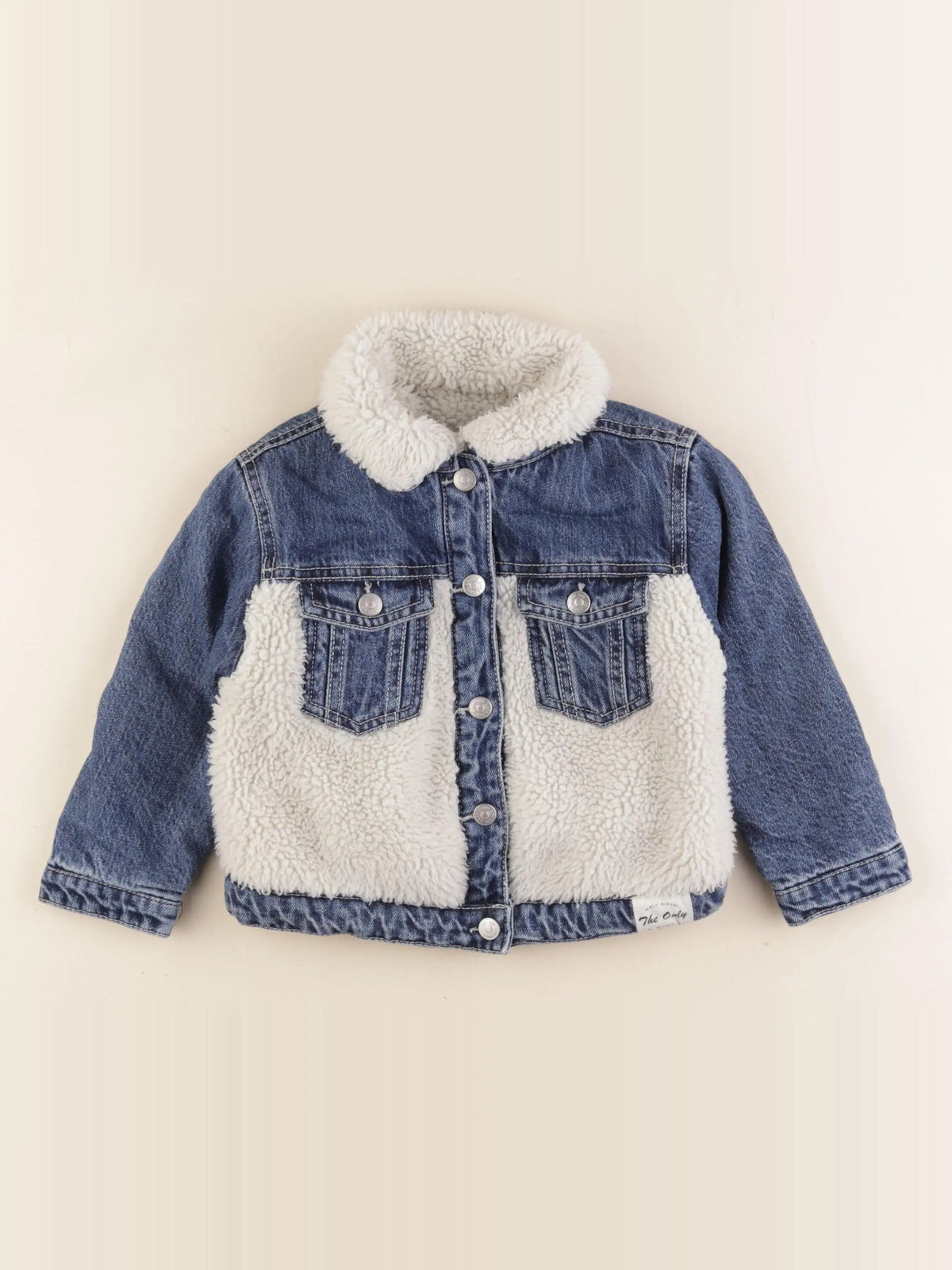 Zara - veste doublé, imprimé au dos bleu - 2/3 ans