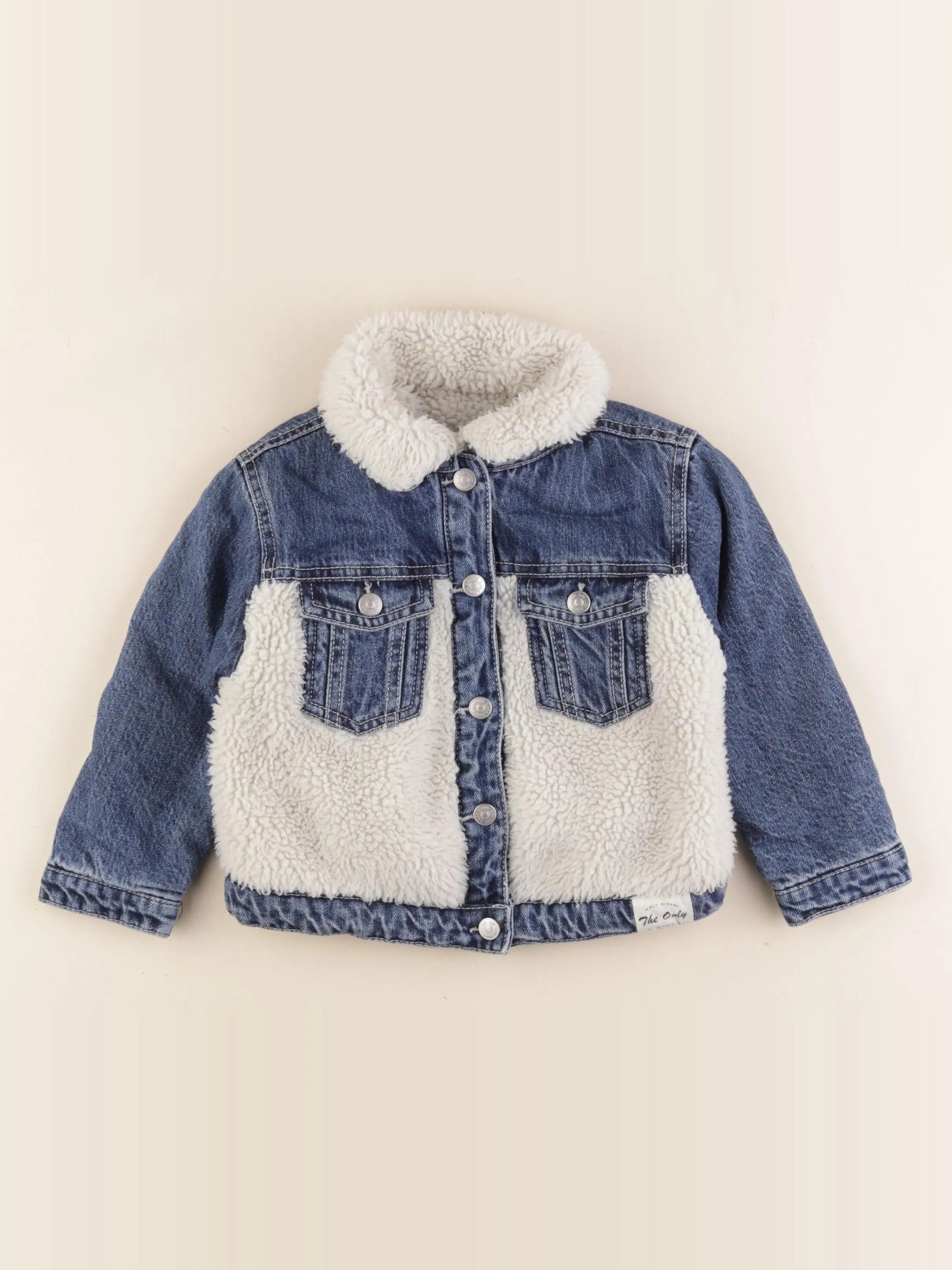 Zara - veste doublé, imprimé au dos bleu - 2/3 ans