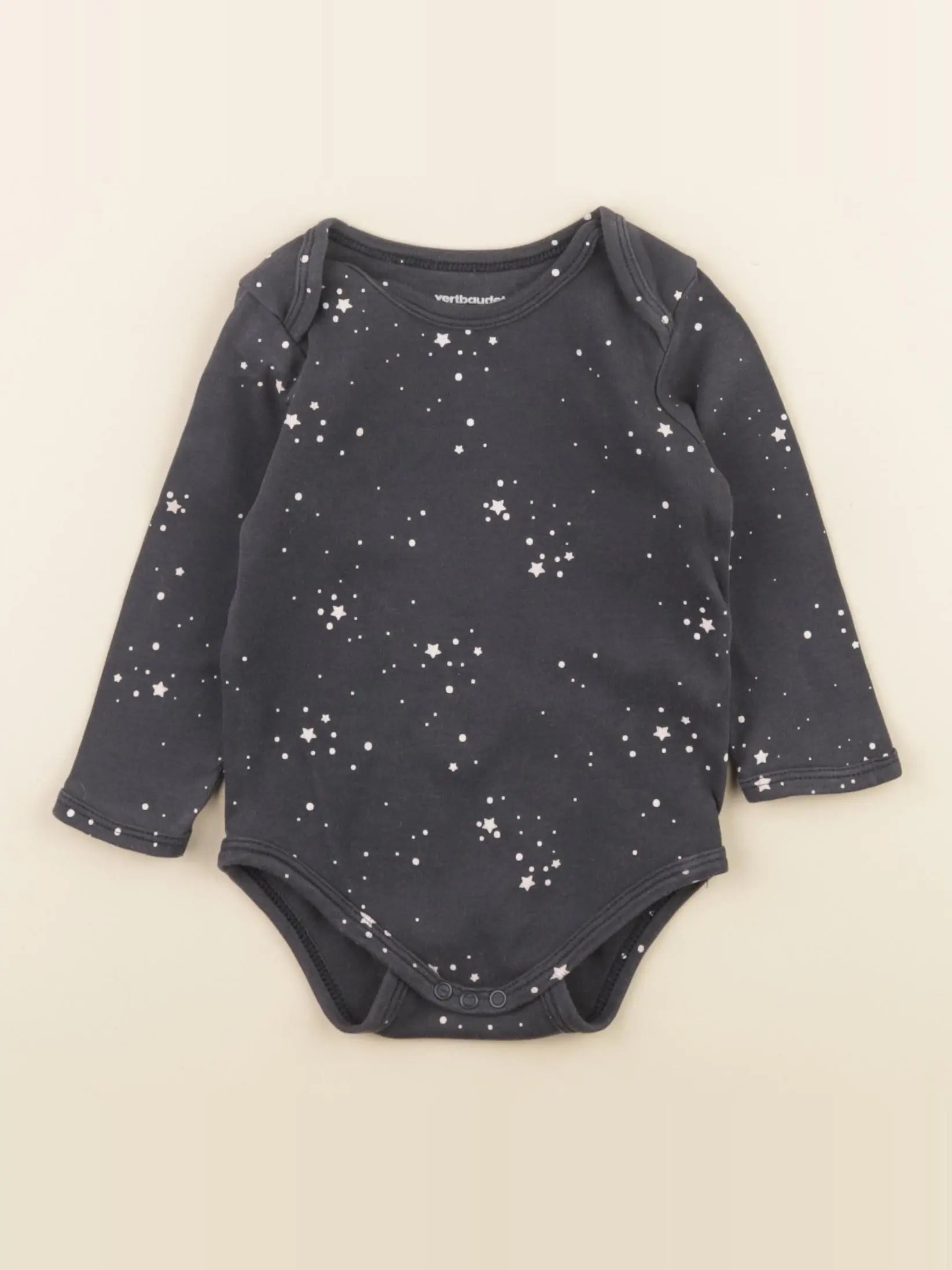 Vertbaudet - body gris - 12 mois