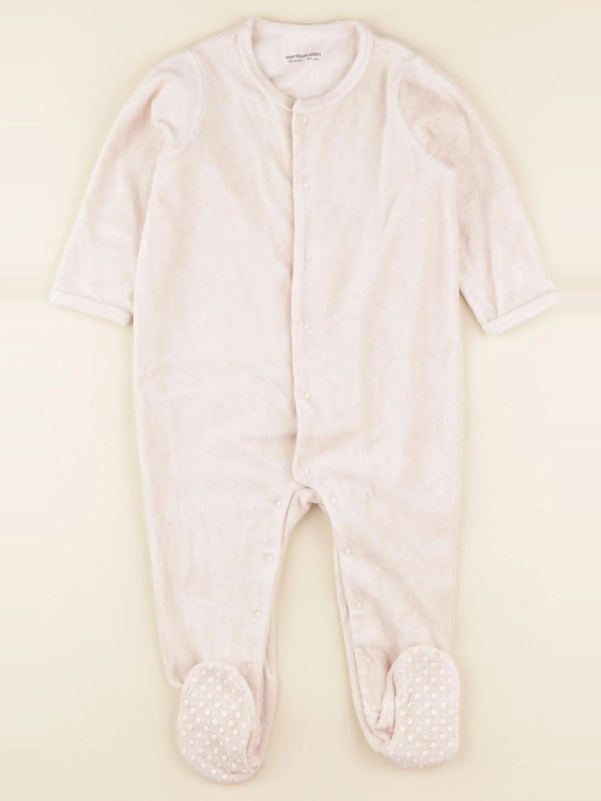 Vertbaudet - pyjama velours rose - 18 mois