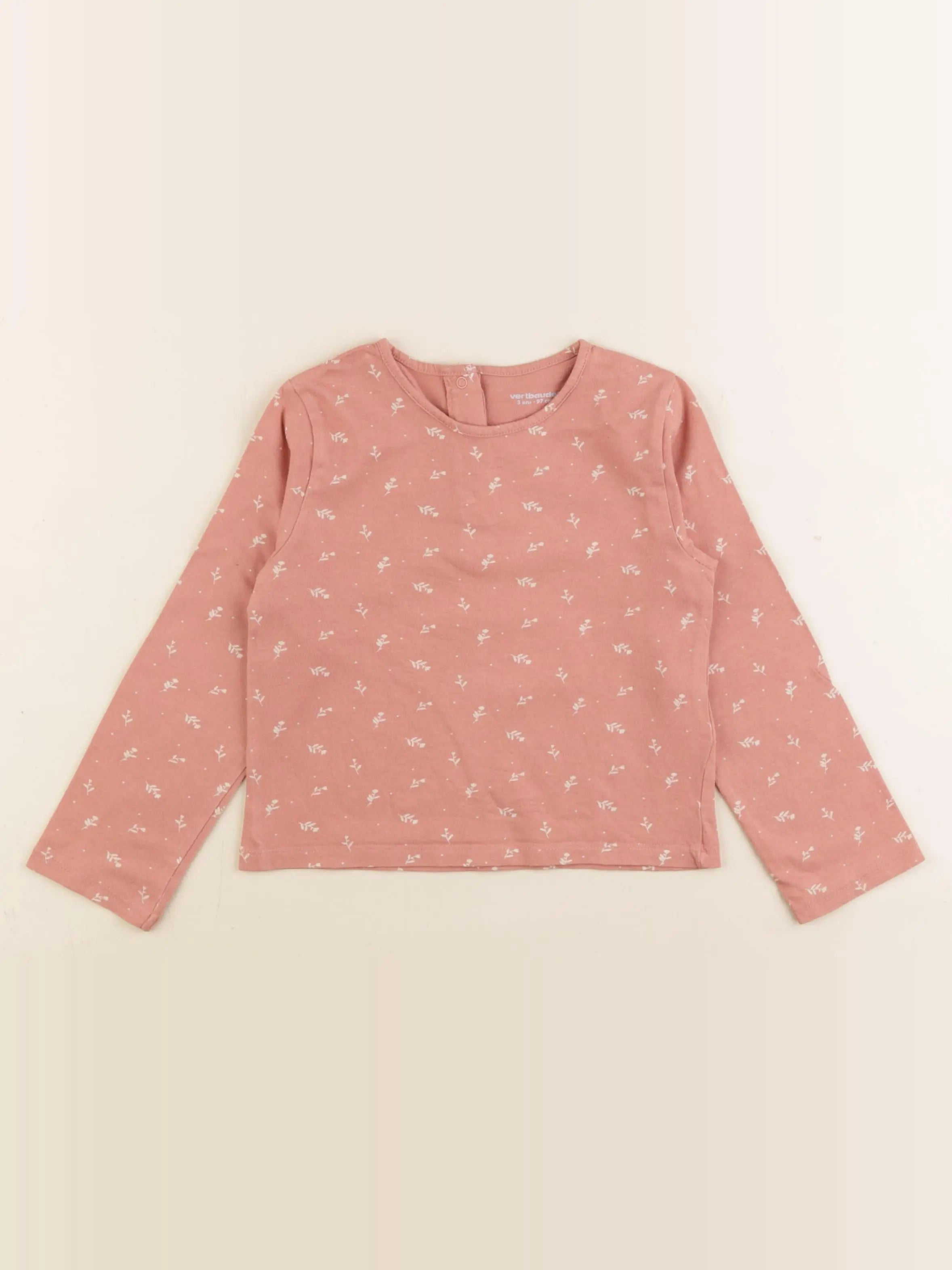 Vertbaudet - tee-shirt rose - 3 ans