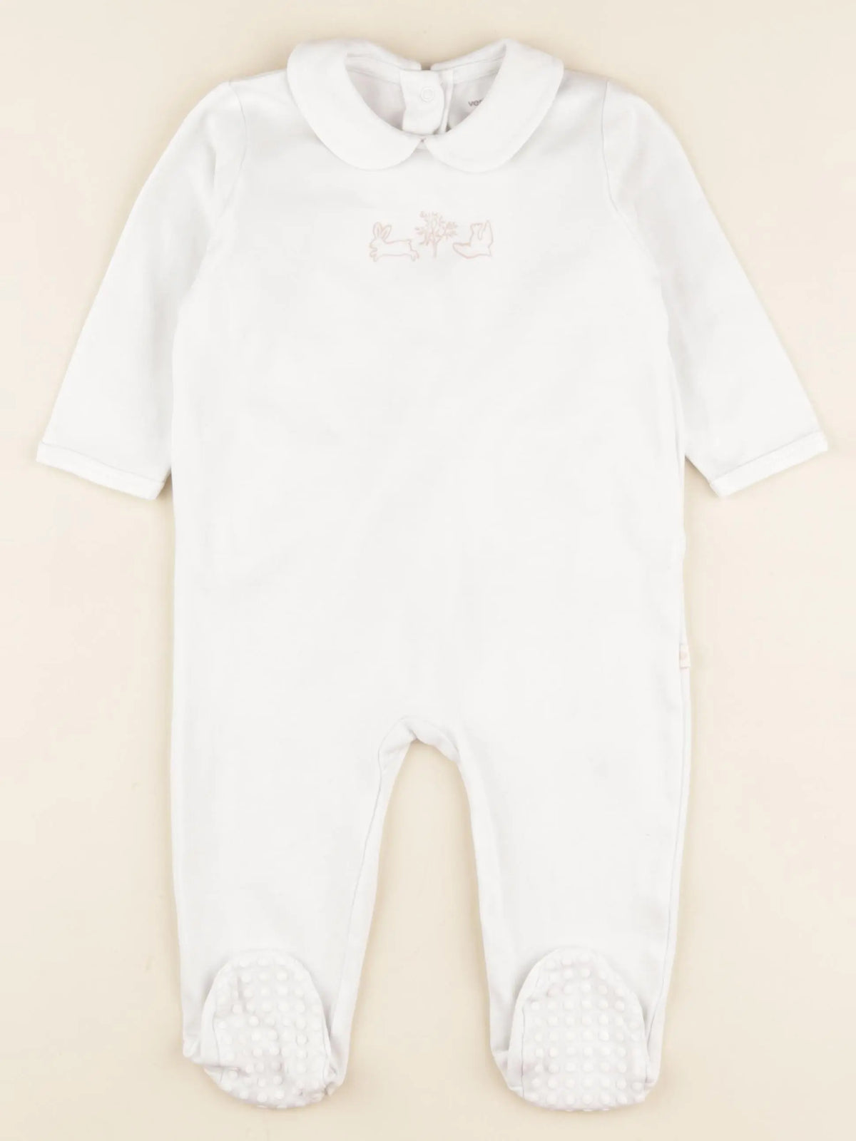 Vertbaudet - pyjama coton blanc - 12 mois