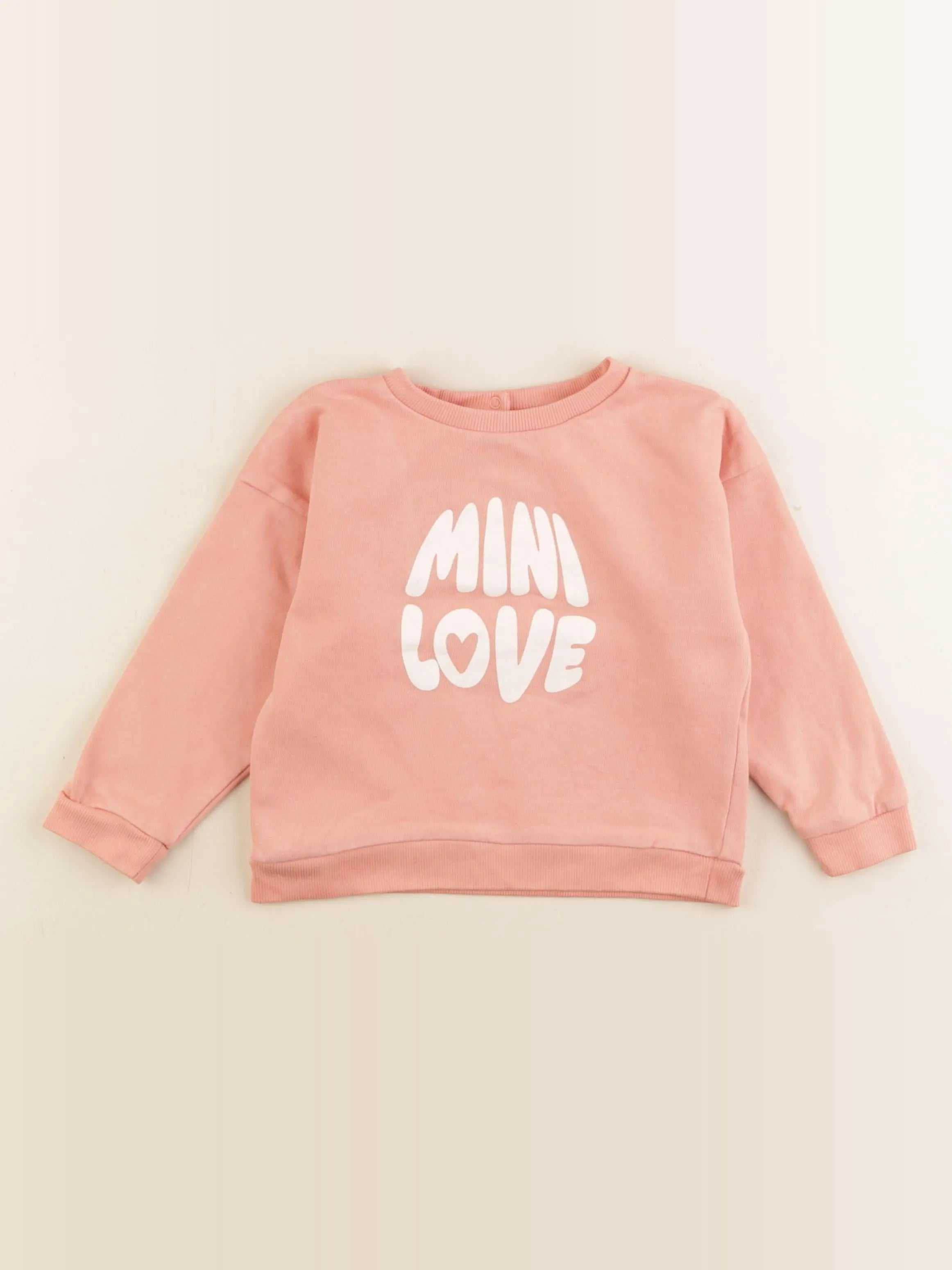 Vertbaudet - sweat orange - 36 mois