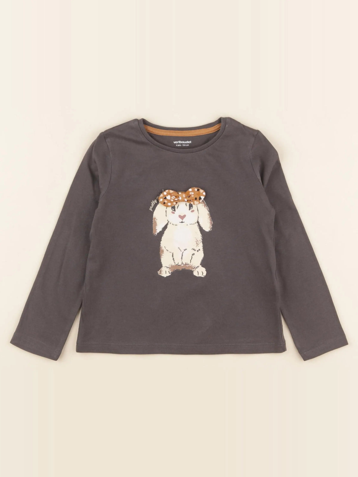 Vertbaudet - tee-shirt gris - 4 ans