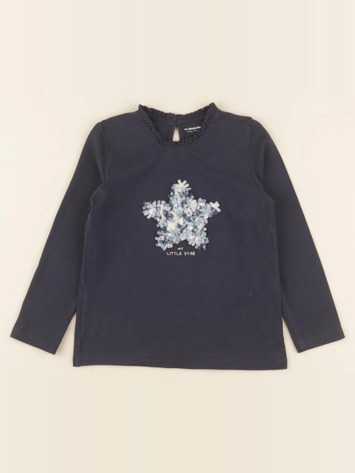 Vertbaudet - tee-shirt bleu - 4 ans
