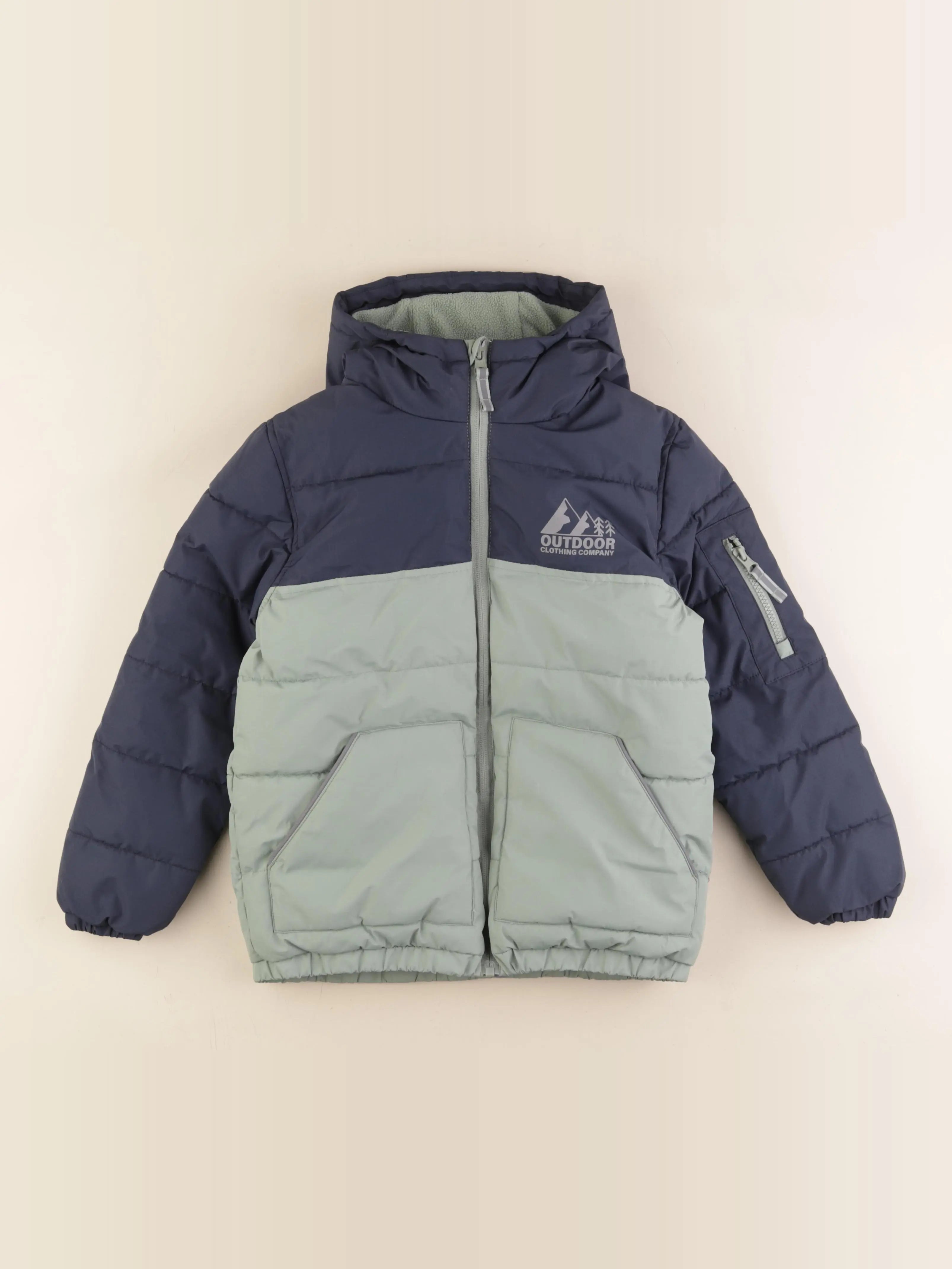 Vertbaudet - parka bleu, vert - 9 ans