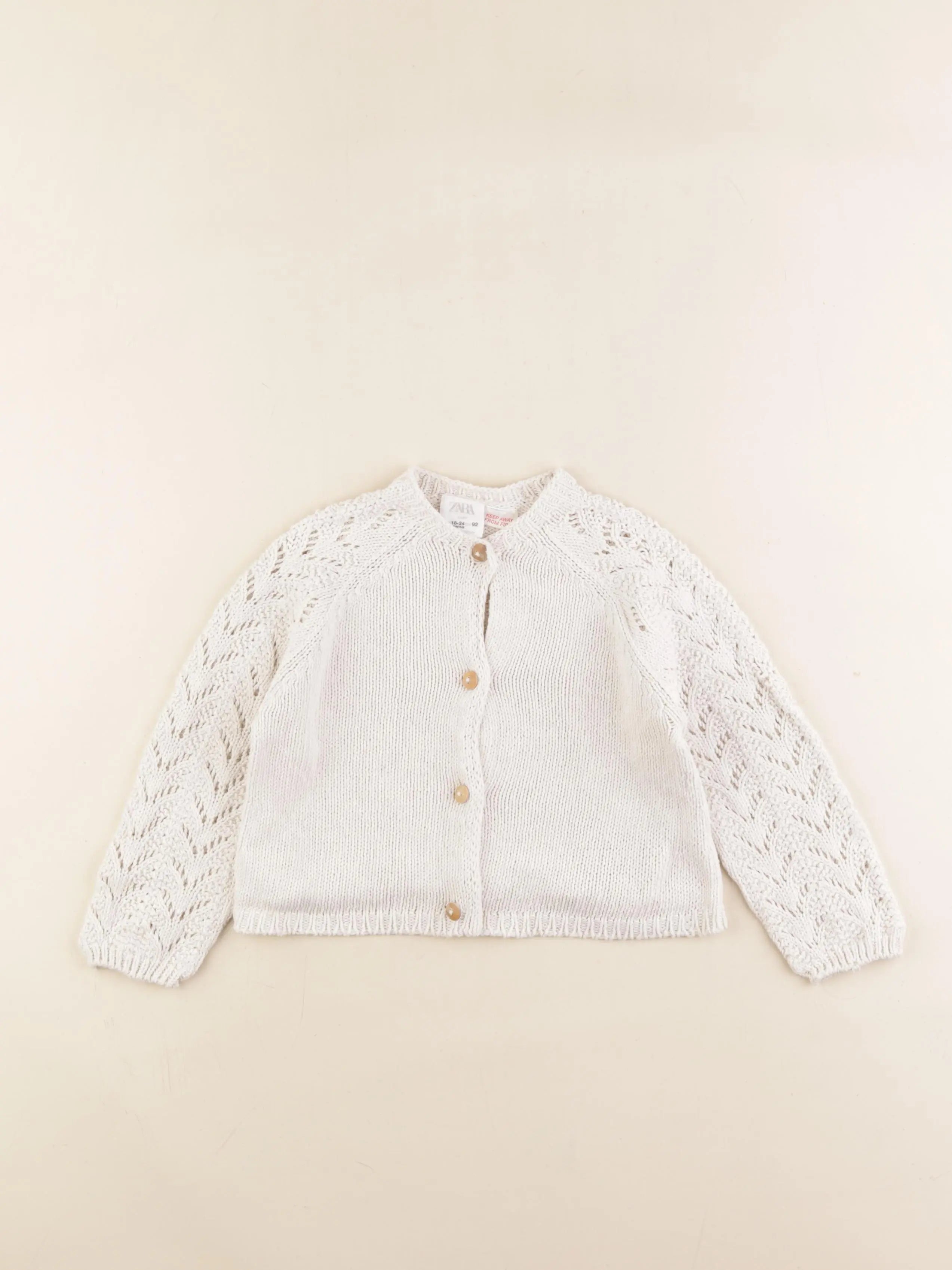 Zara - gilet beige - 18/24 mois