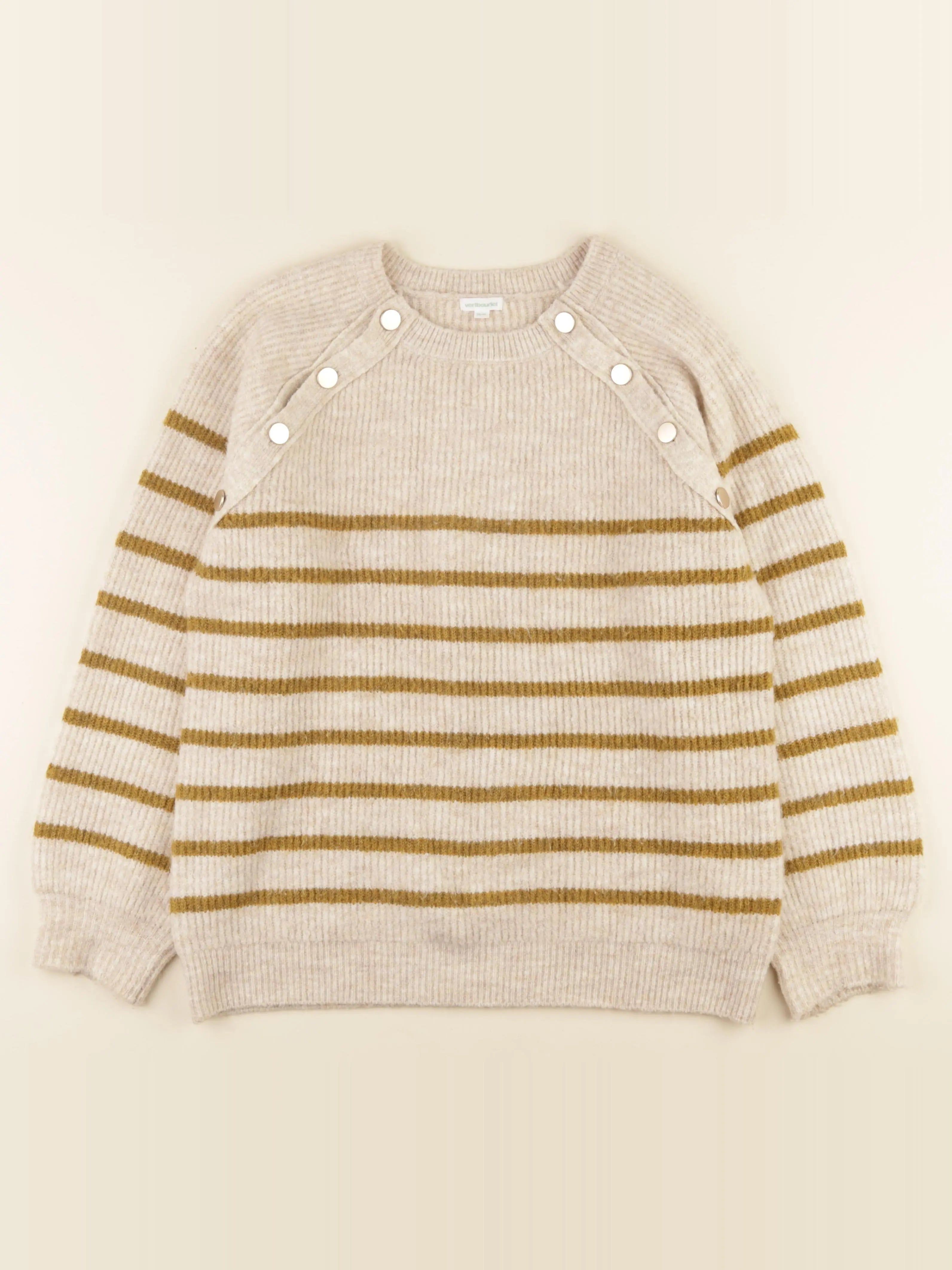 Vertbaudet - pull grossesse, allaitement beige - 38 à 40