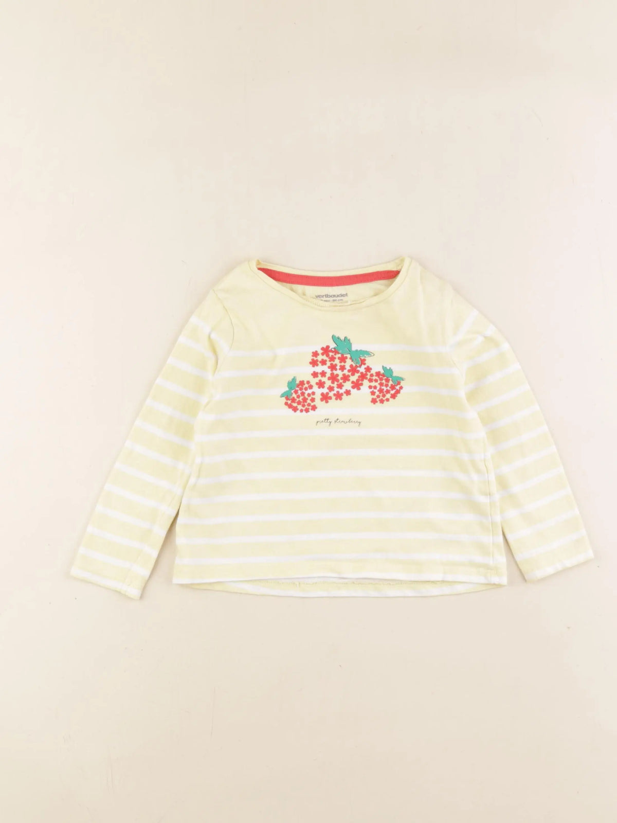 Vertbaudet - tee-shirt jaune - 2 ans