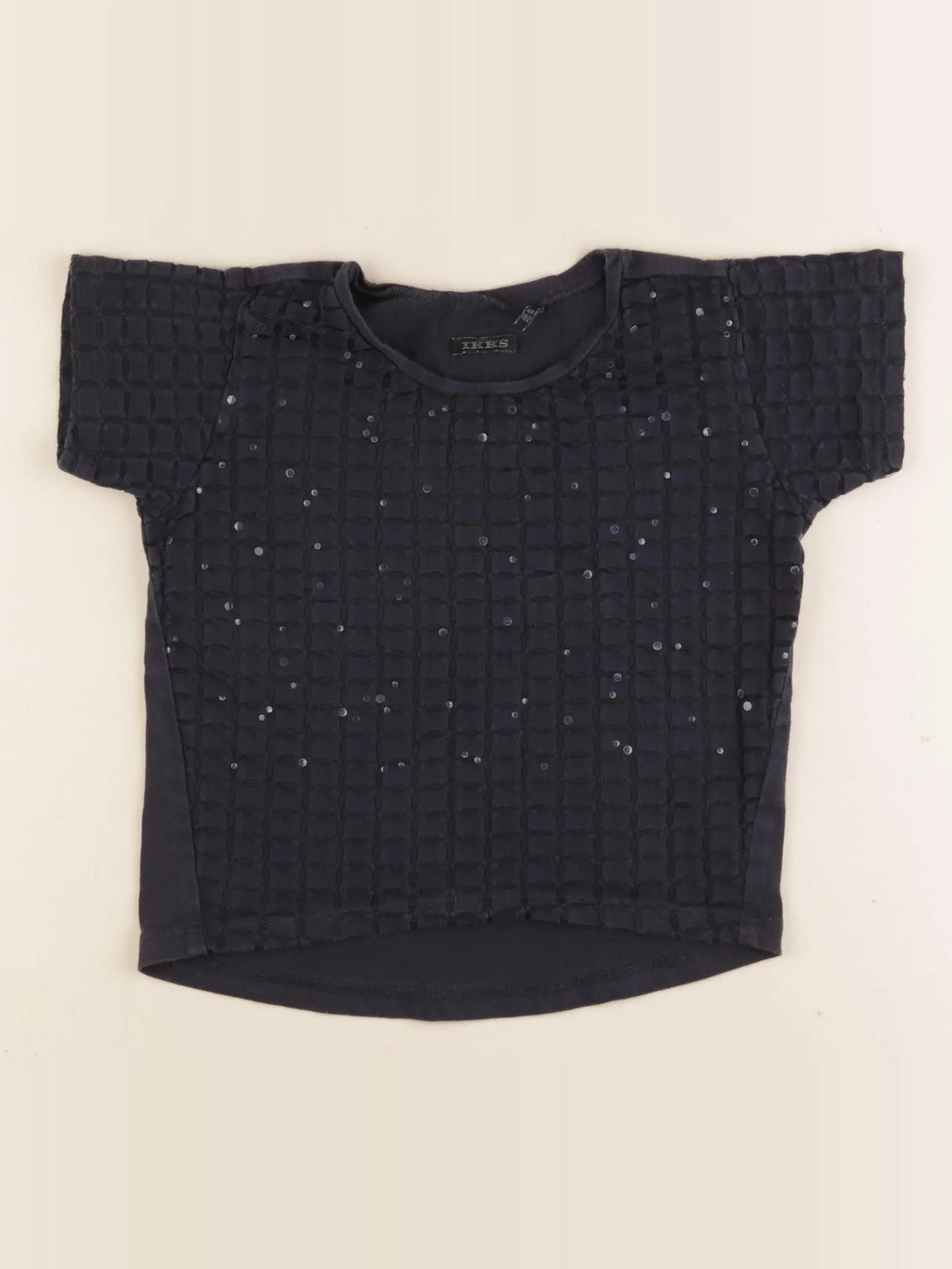 IKKS - tee-shirt noir, argent - 4 ans