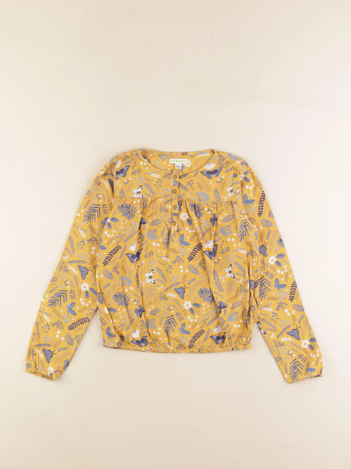 Vertbaudet - blouse jaune, bleu - 9 ans