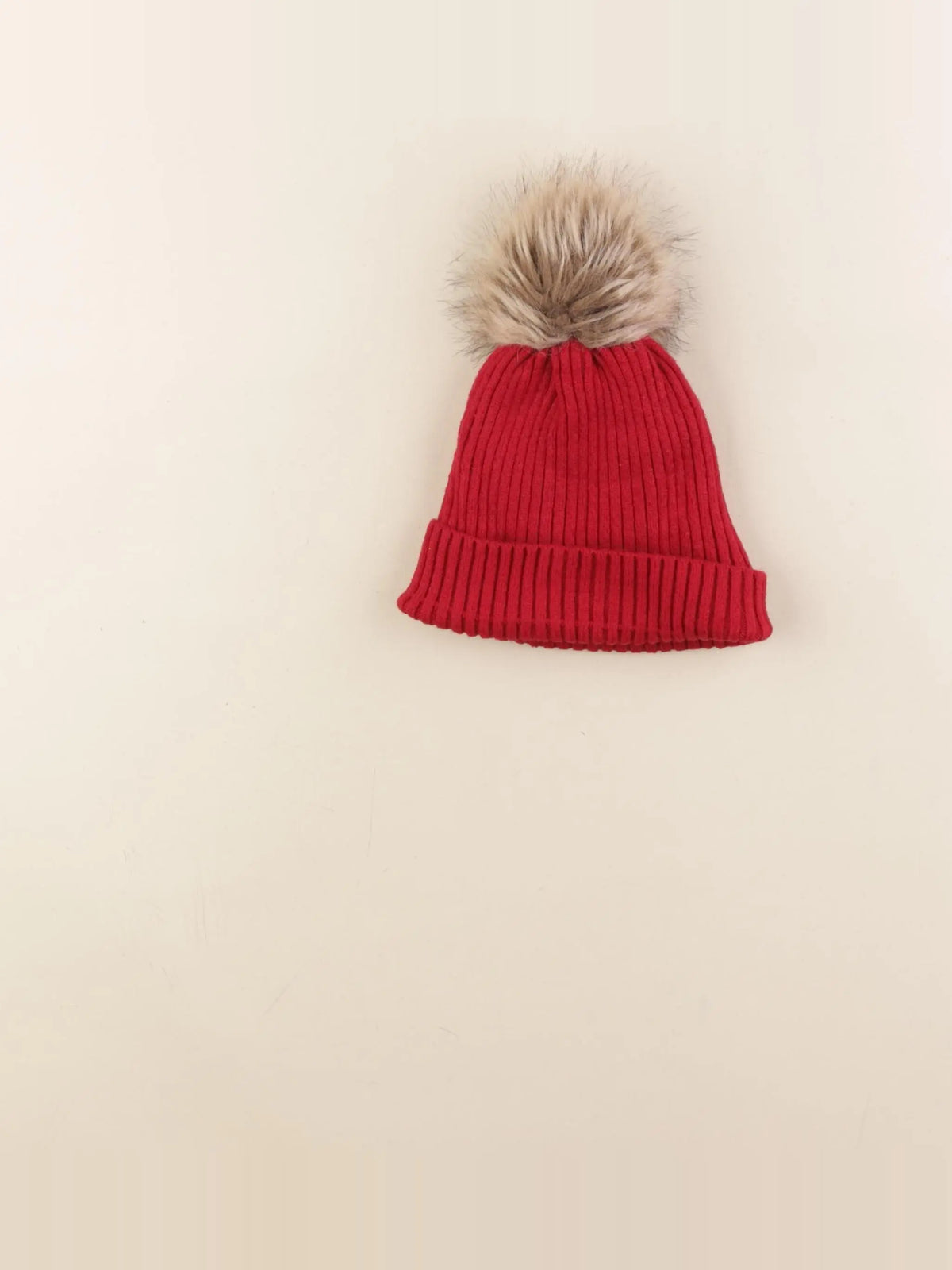 Vertbaudet - bonnet rouge - 4/6 ans