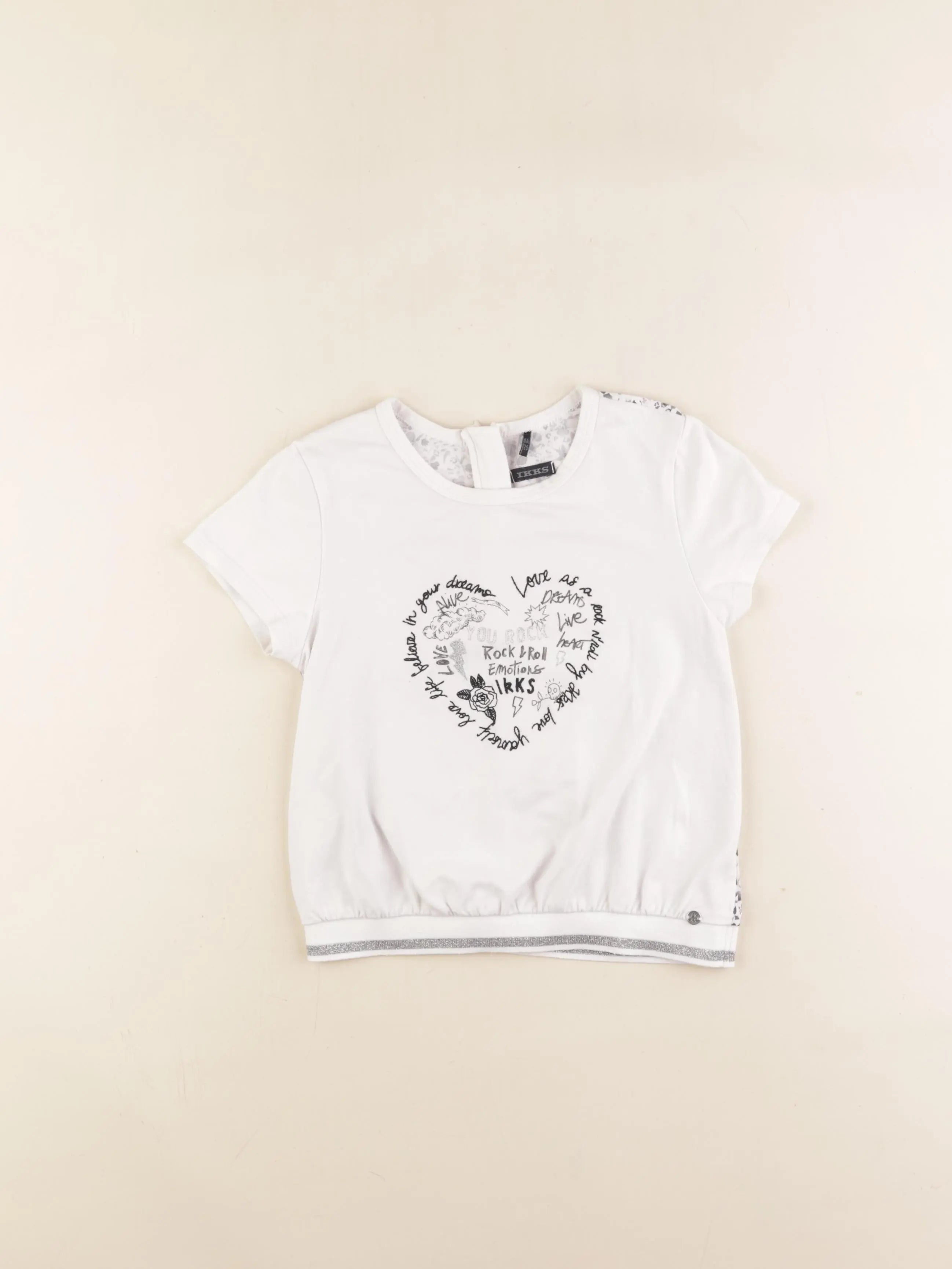 IKKS - tee-shirt blanc - 8 ans