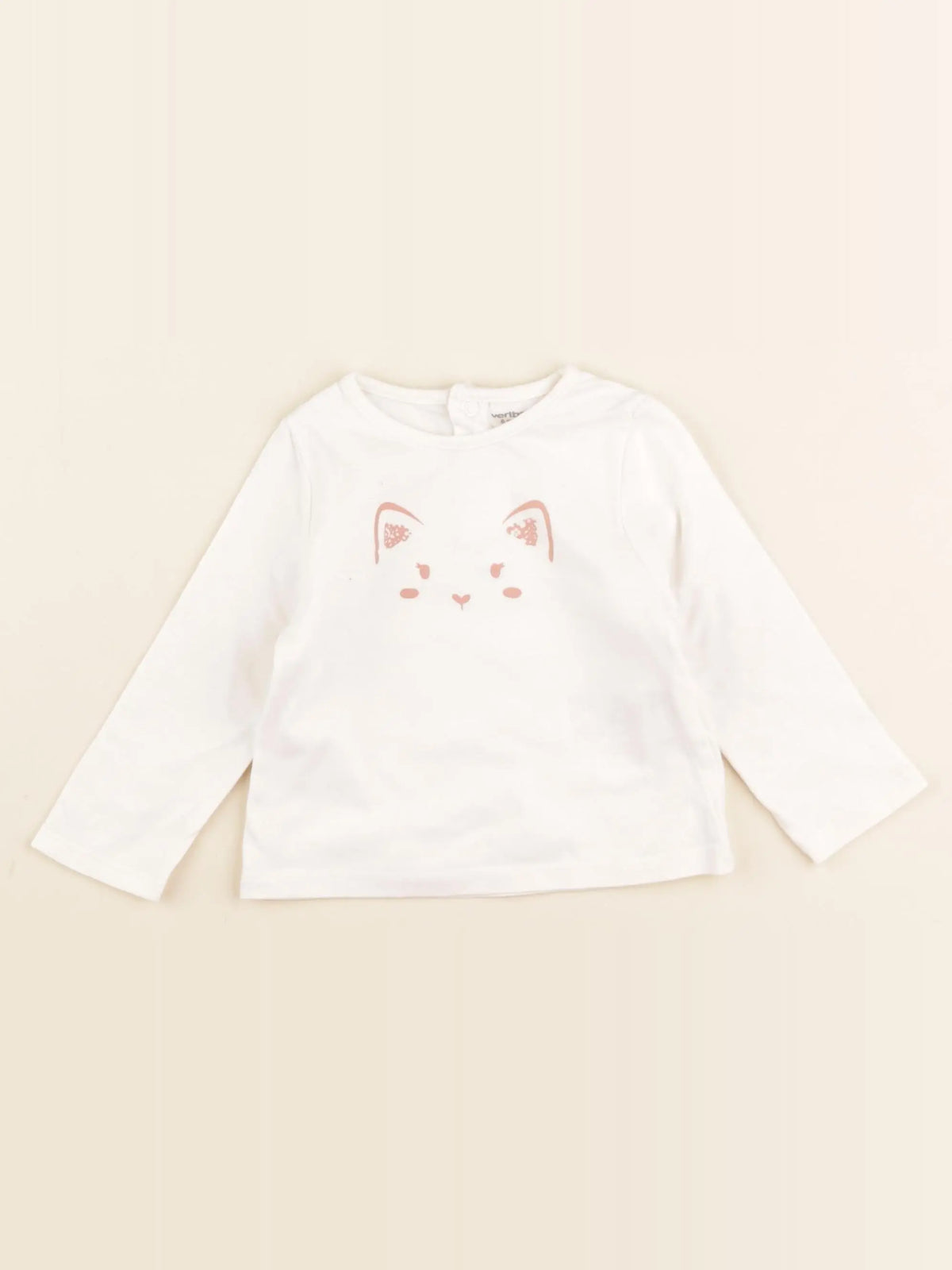 Vertbaudet - tee-shirt blanc - 6 mois