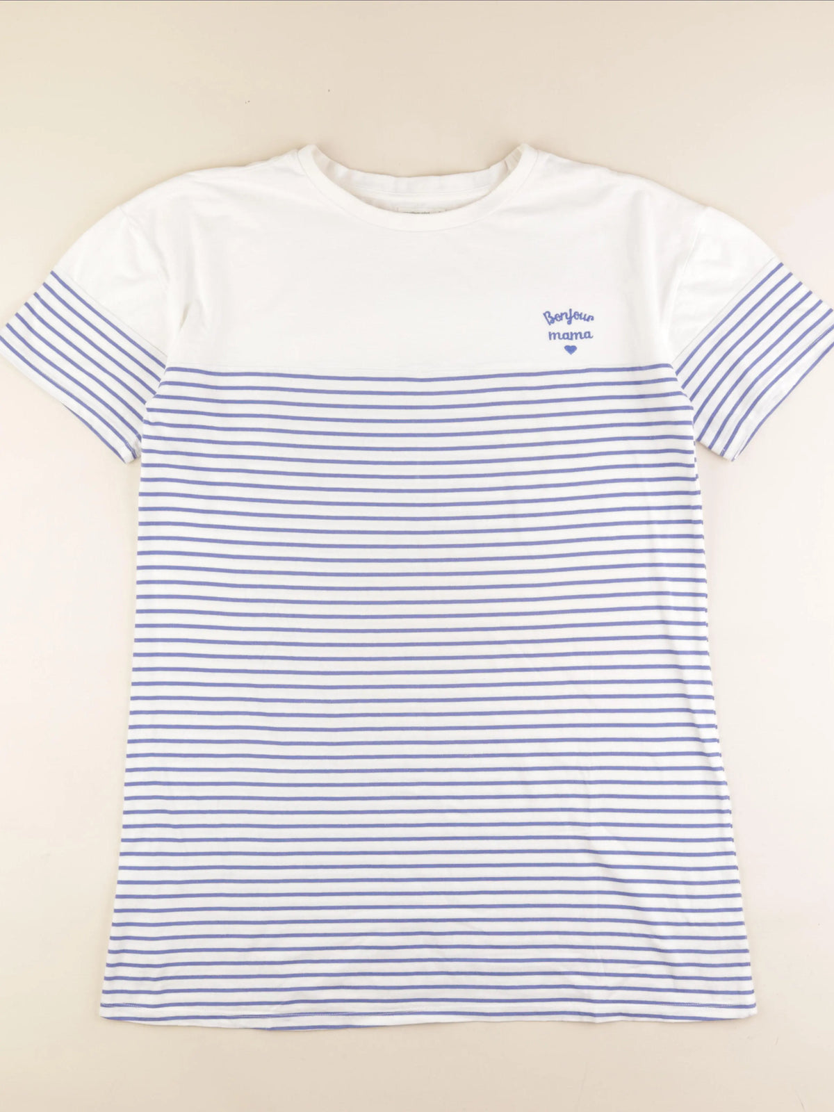 Vertbaudet - chemise de nuit grossesse blanc, bleu - 38 à 40