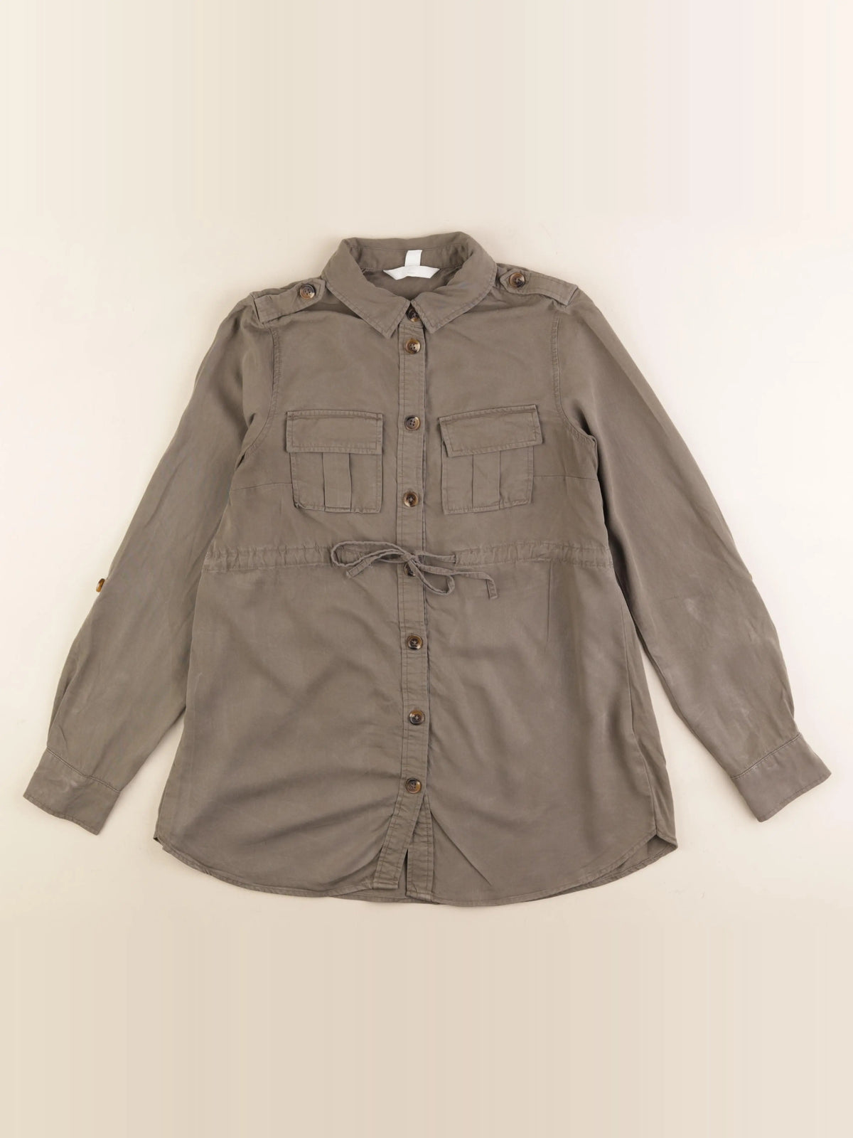 H&M - chemise grossesse vert - xs