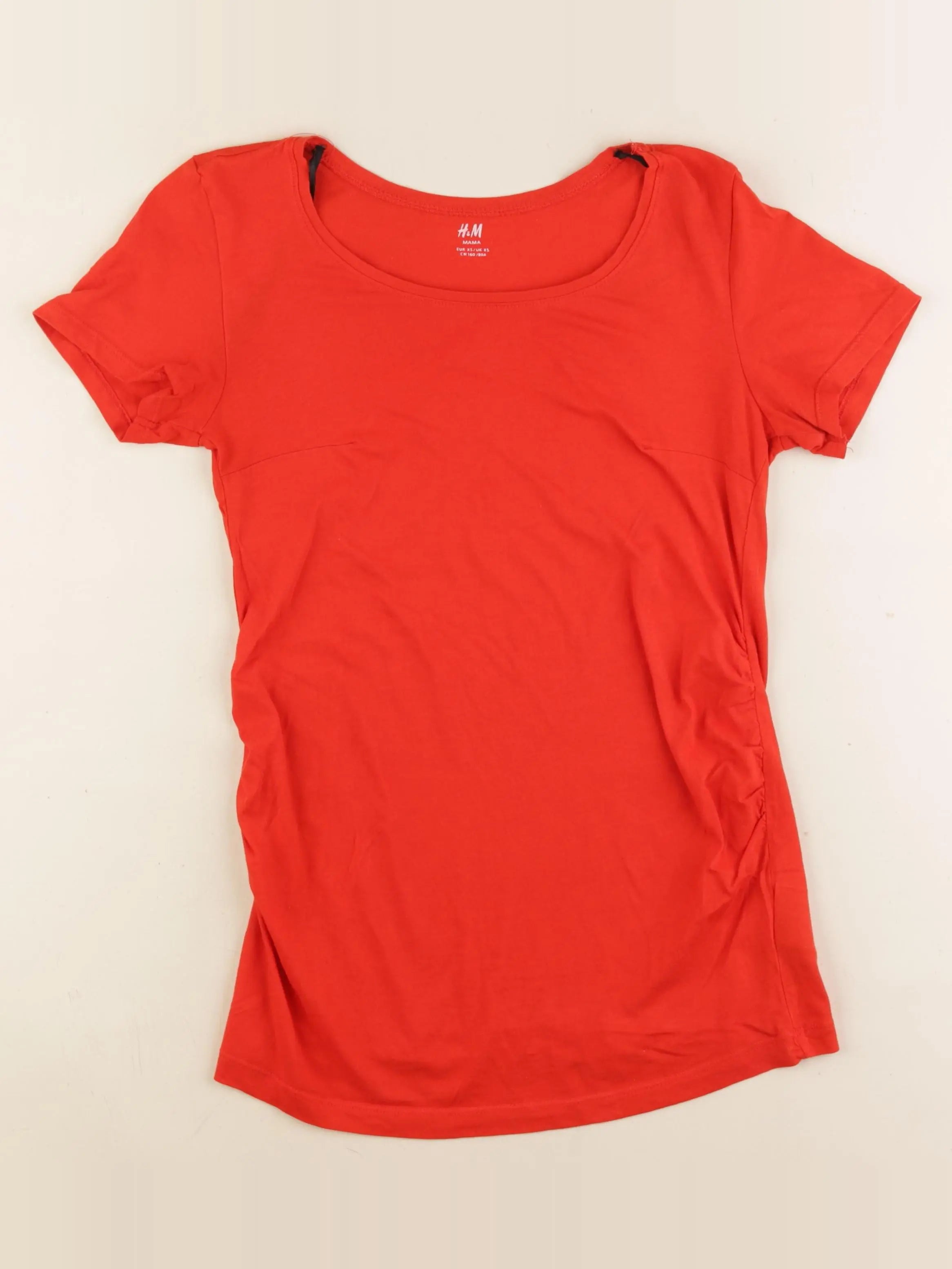 H&M - tee-shirt grossesse rouge - xs