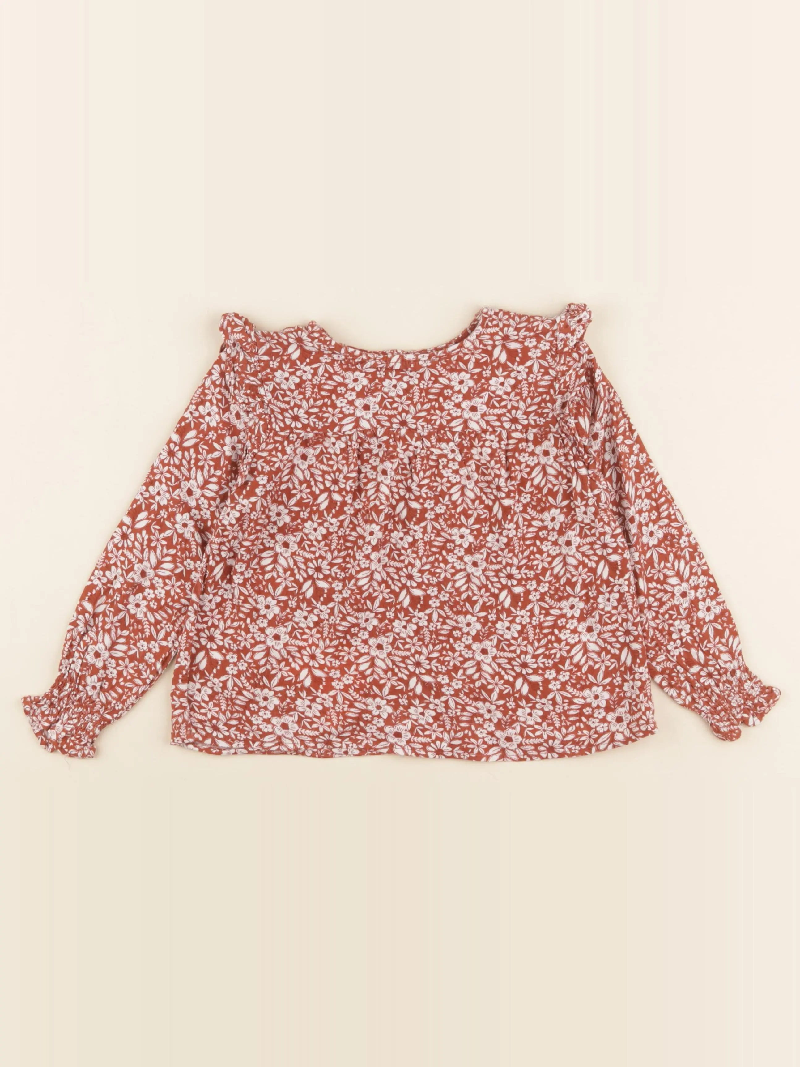 Vertbaudet - blouse marron - 4 ans