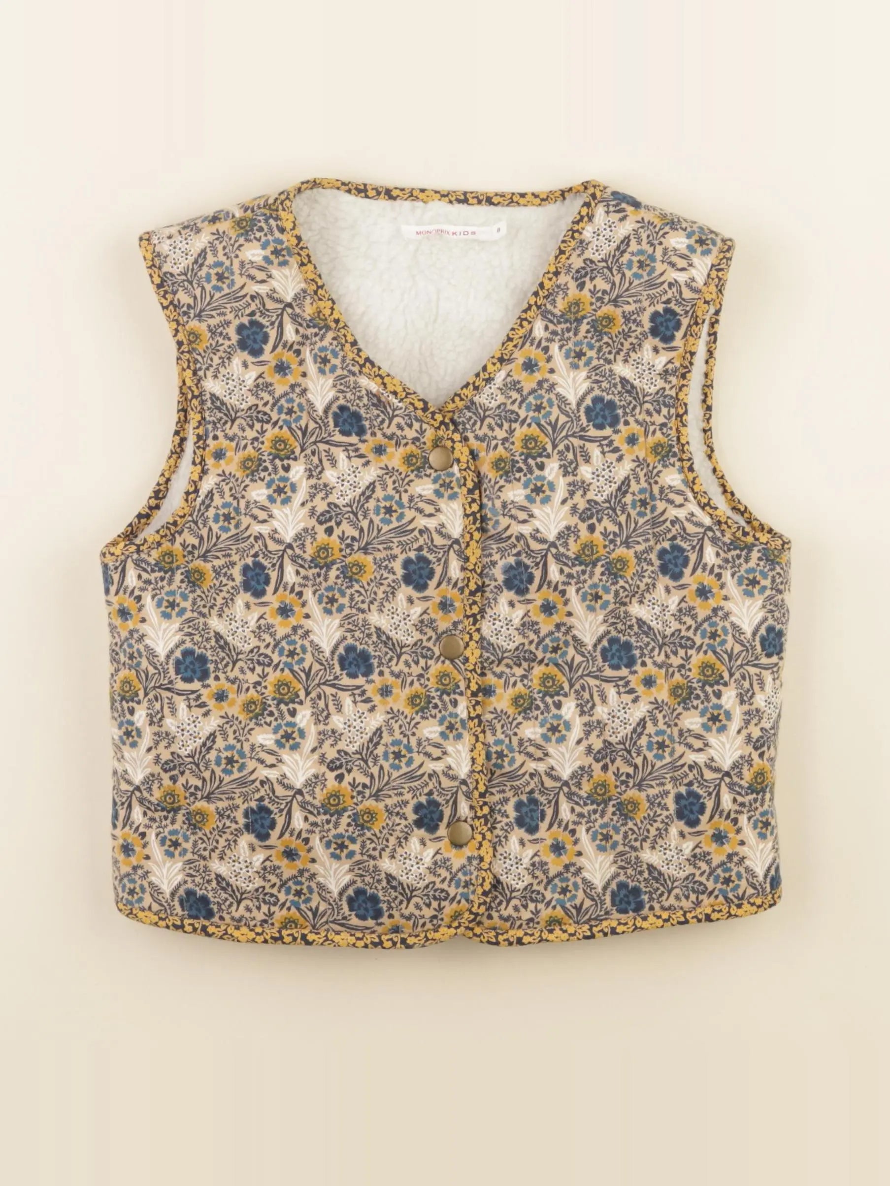 Monoprix - gilet beige - 8 ans