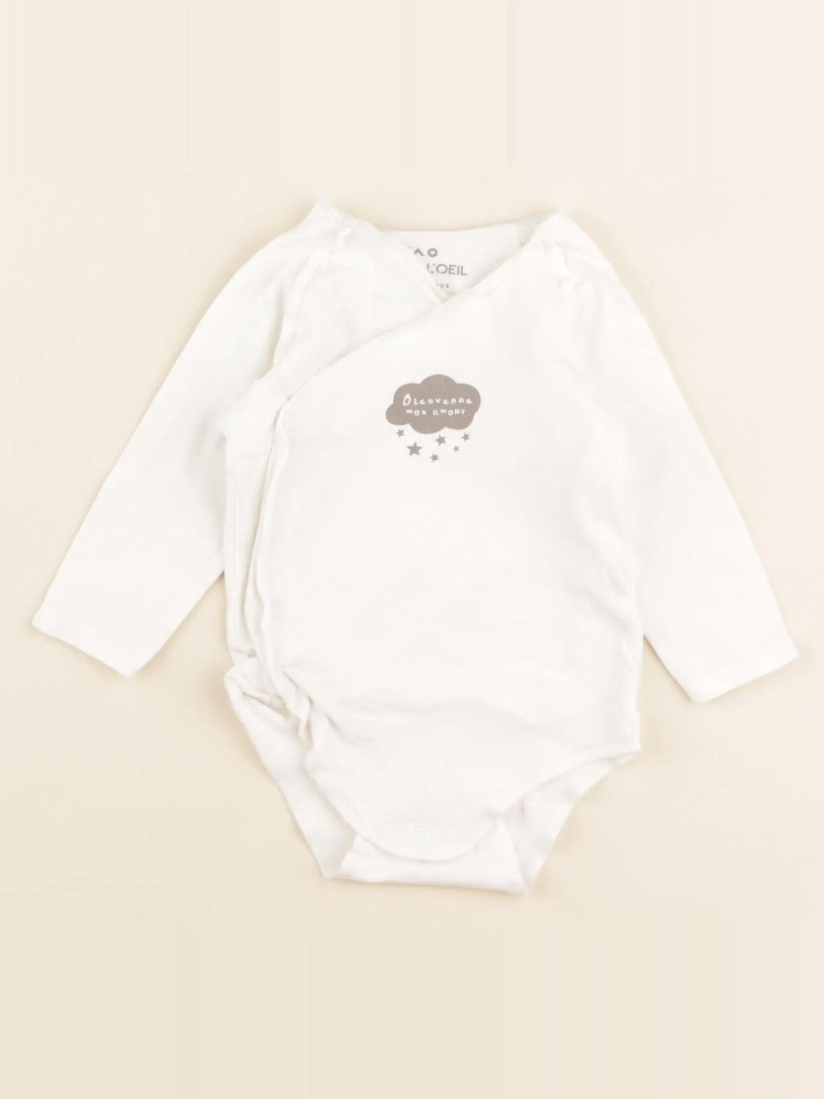 Tape à l'oeil - body blanc - 6 mois