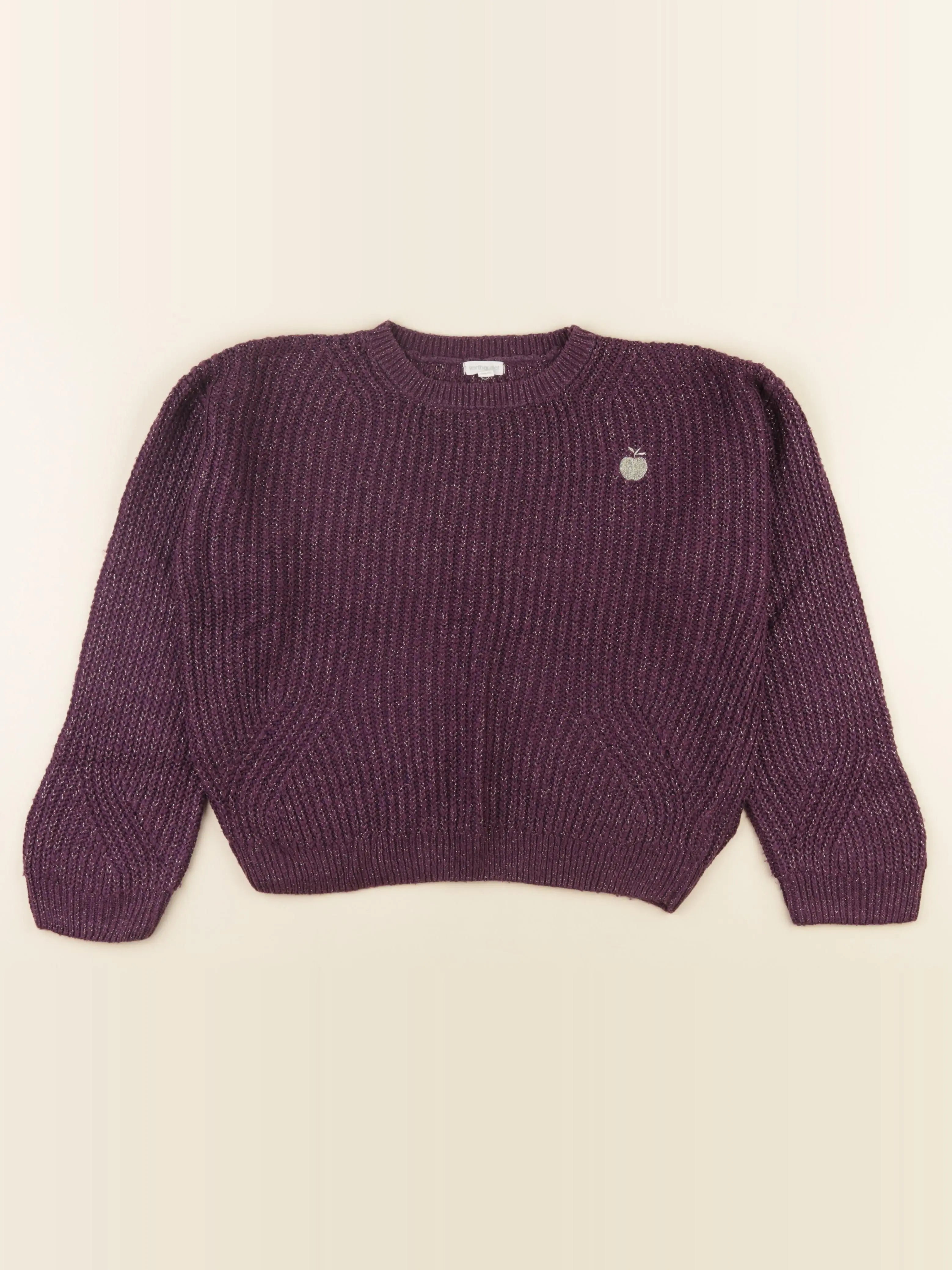 Vertbaudet - pull violet - 10 ans