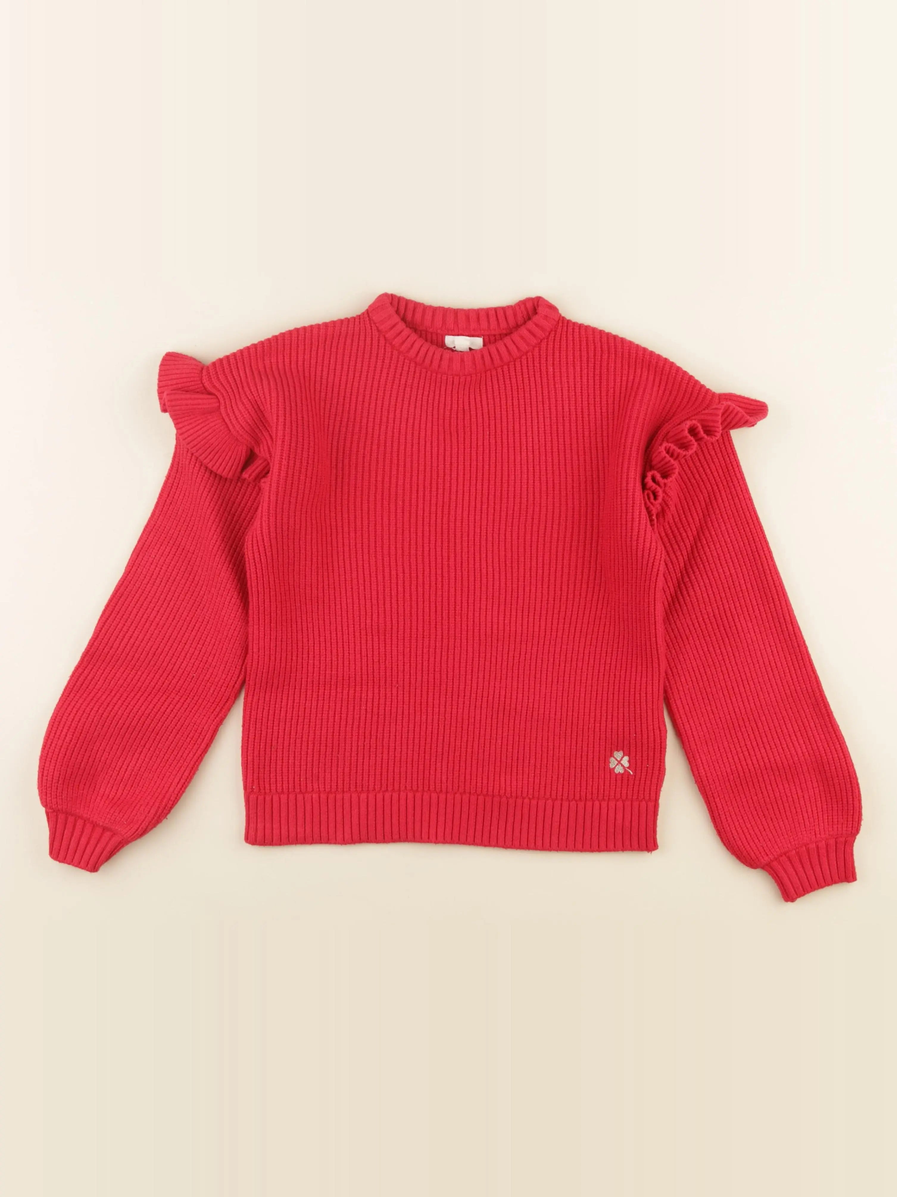 Vertbaudet - pull rouge - 10 ans