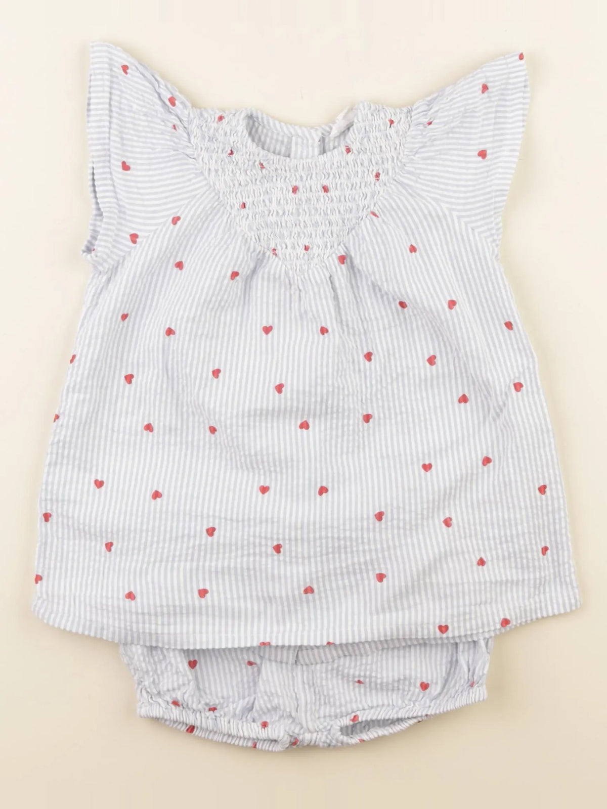 Vertbaudet - robe bleu - 12 mois