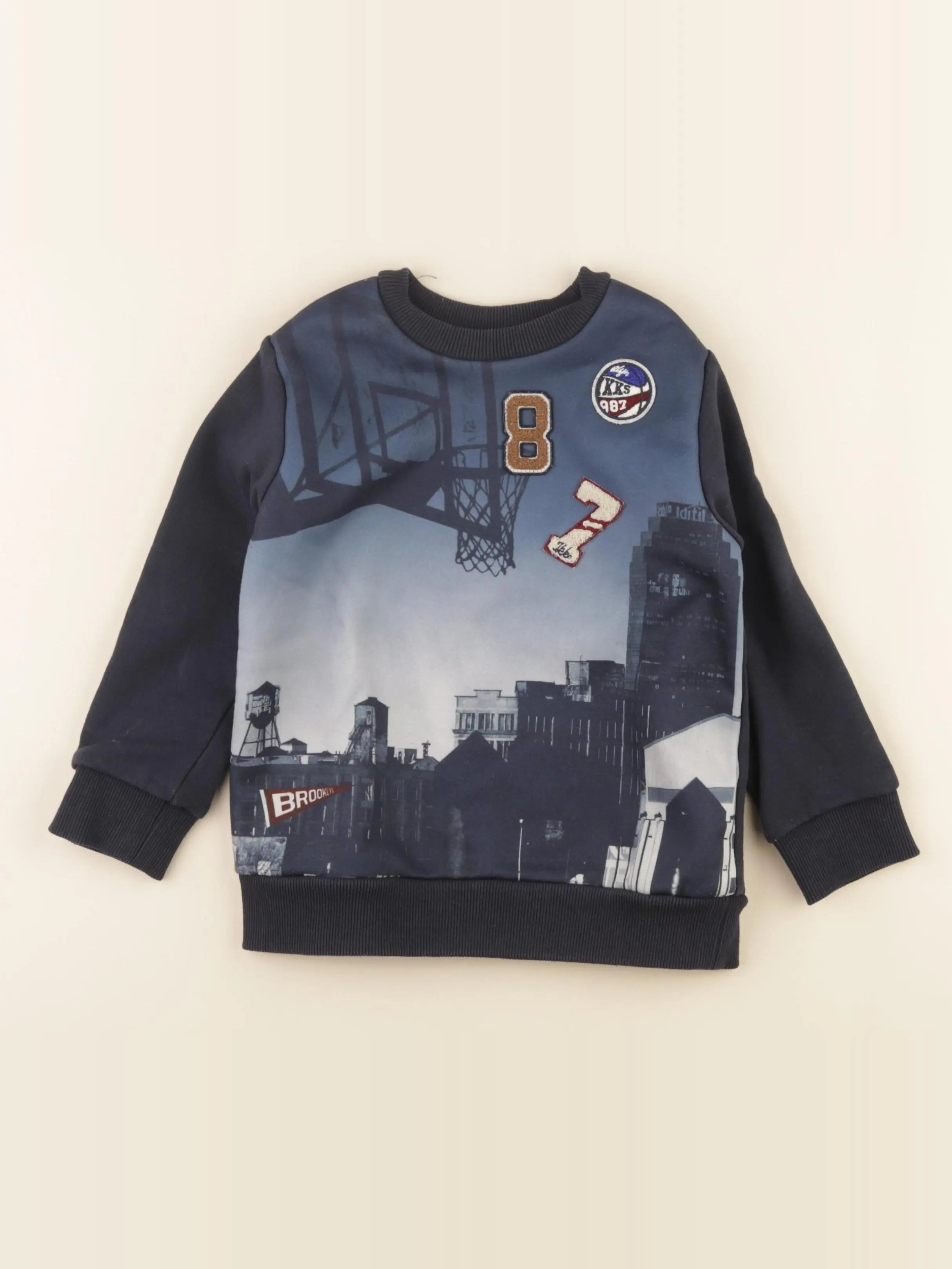 IKKS - sweat bleu - 5 ans