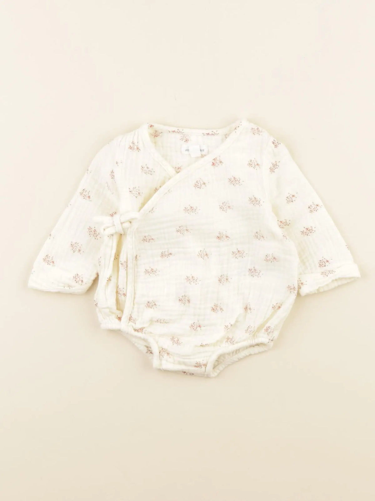 Vertbaudet - combinaison beige - 1 mois