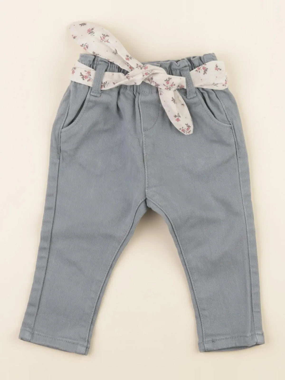 Vertbaudet - pantalon bleu - 6 mois