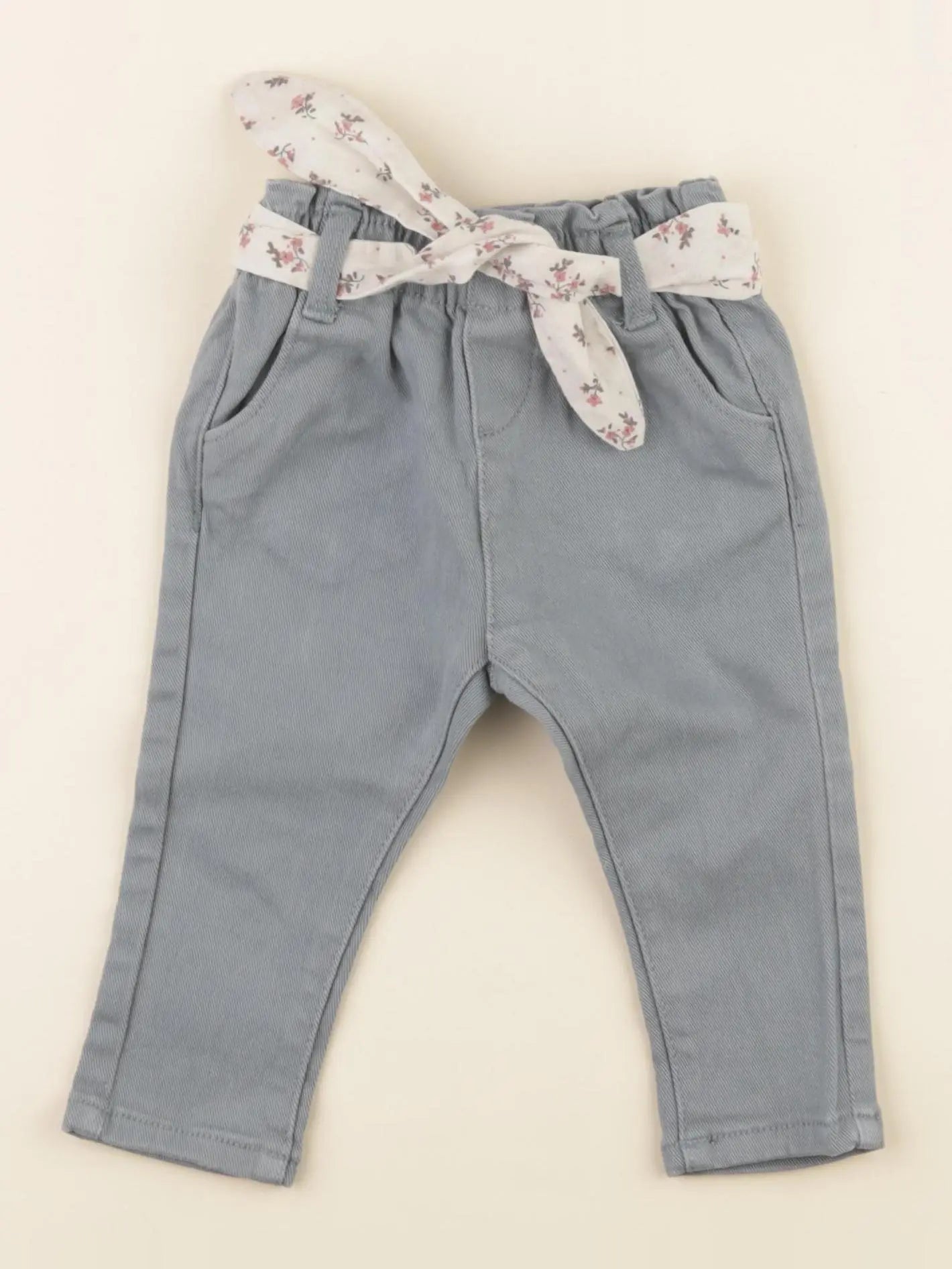 Vertbaudet - pantalon bleu - 6 mois