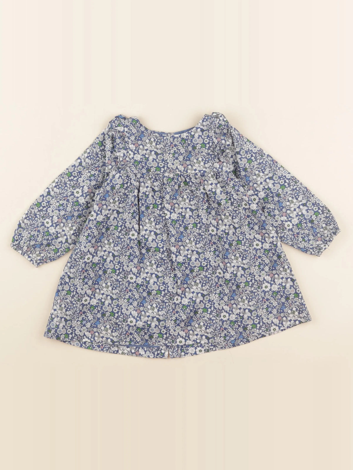 Jacadi - robe liberty bleu, blanc - 18 mois
