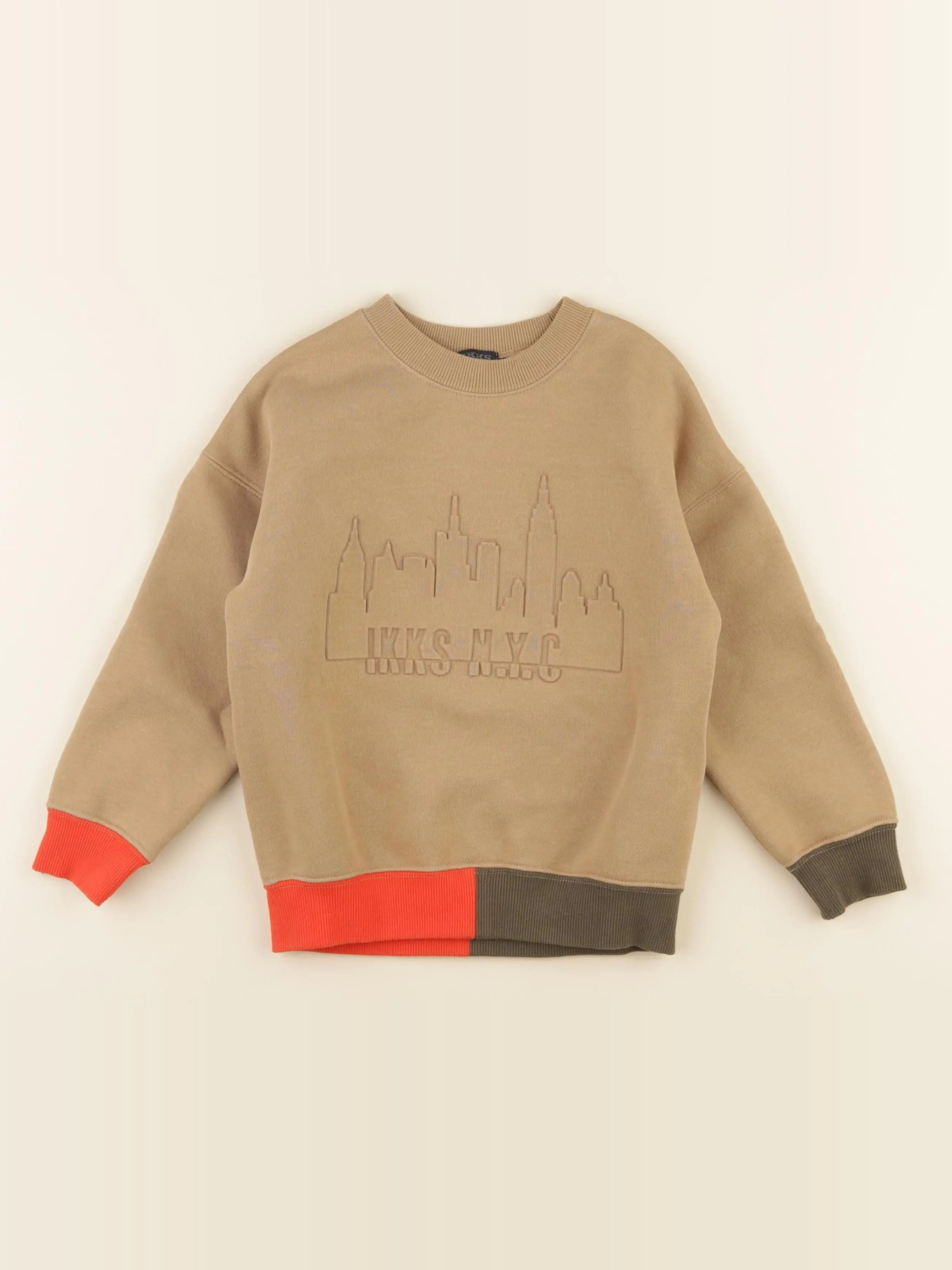 IKKS - sweat beige - 5 ans