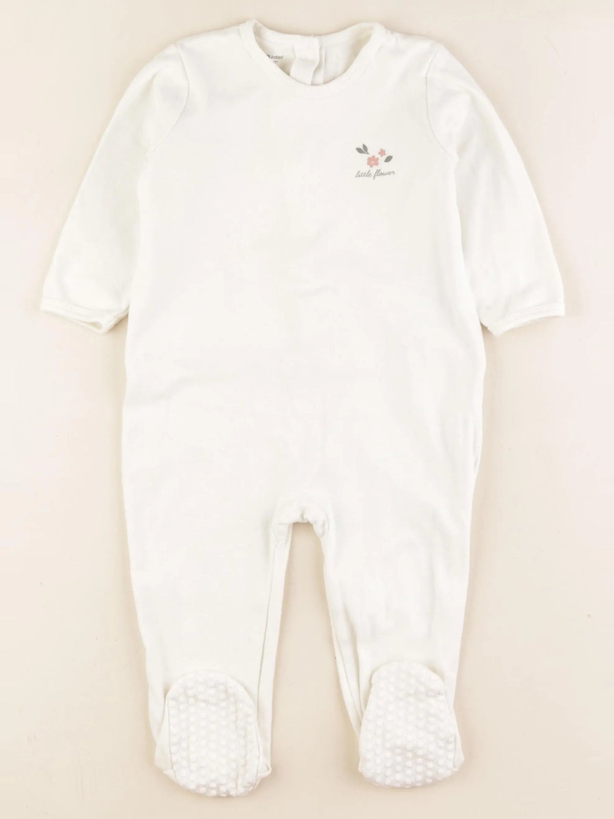 Vertbaudet - pyjama coton blanc - 18 mois